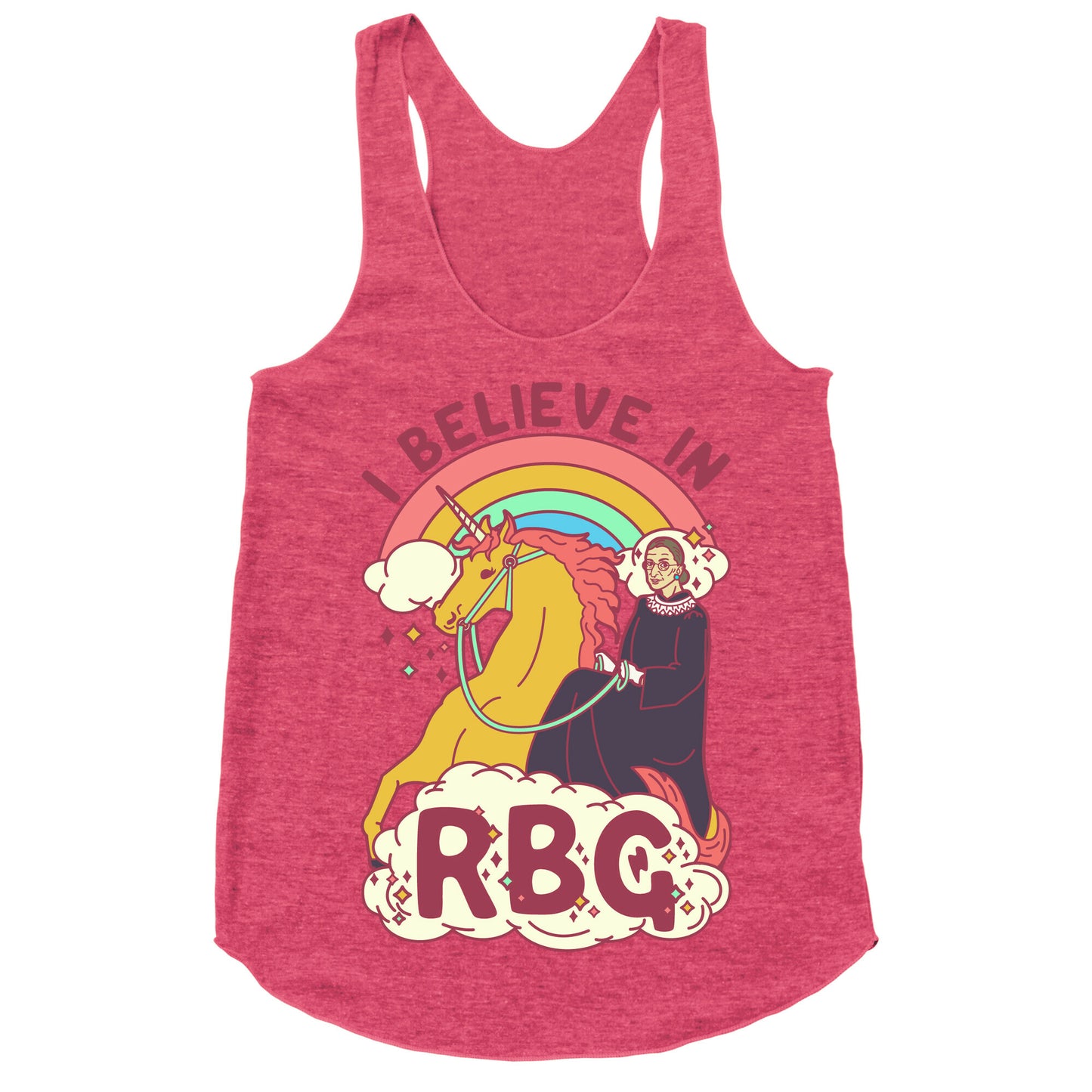 I Believe in RBG Racerback Tank