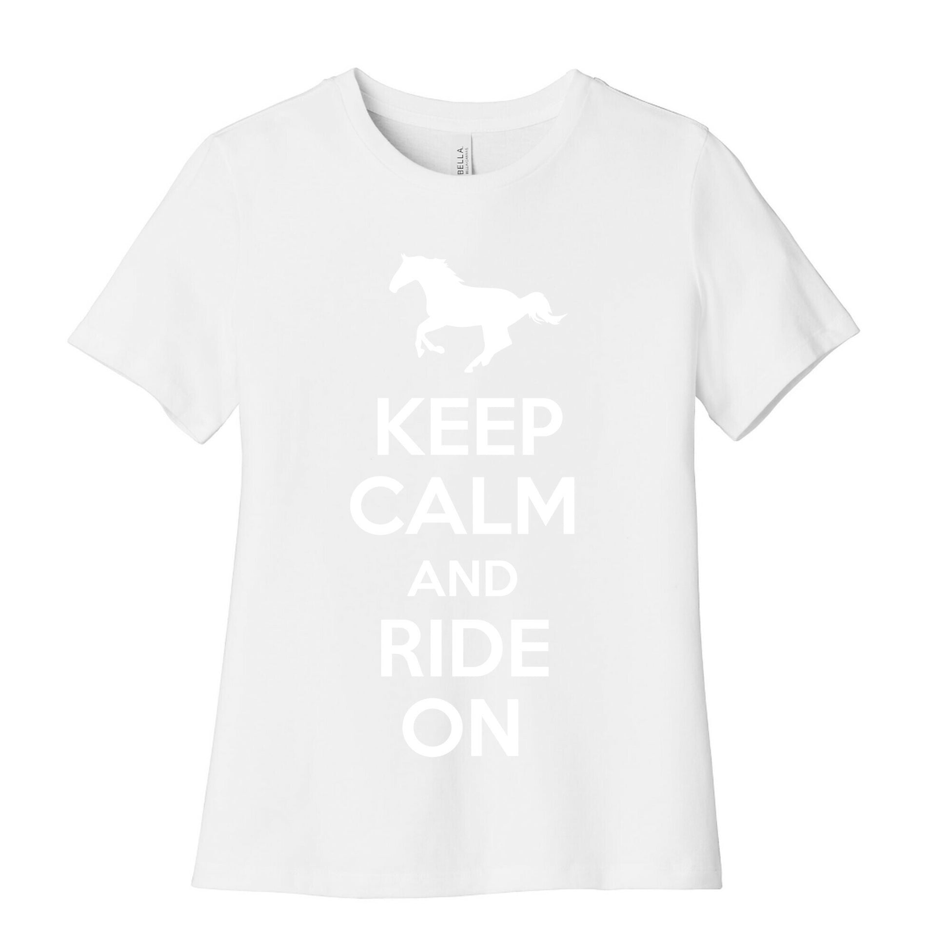 Keep Calm and Ride On Women's Cotton Tee
