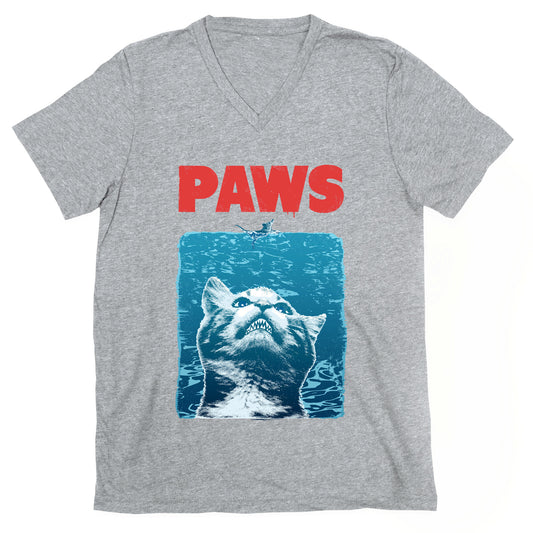 PAWS (Jaws Parody tee) V-Neck