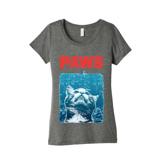 PAWS (Jaws Parody tee) Women's Triblend Tee