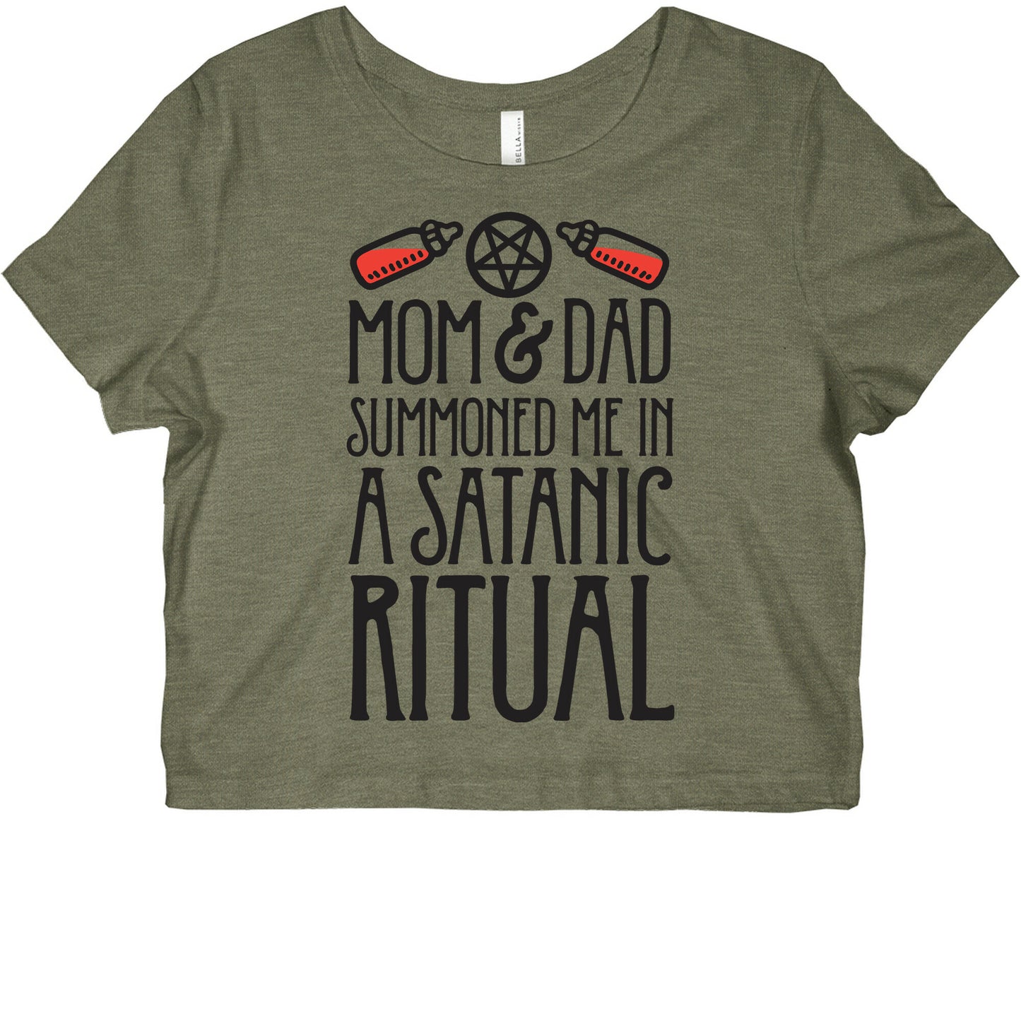 Mom & Dad Summoned Me In A Satanic Ritual Graphic Baby Tee