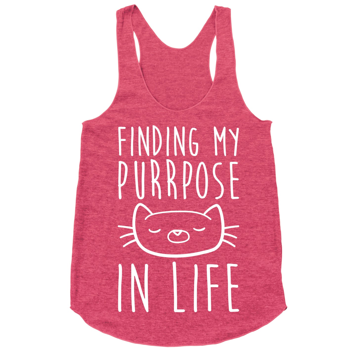 Finding My Purrpose In Life Racerback Tank