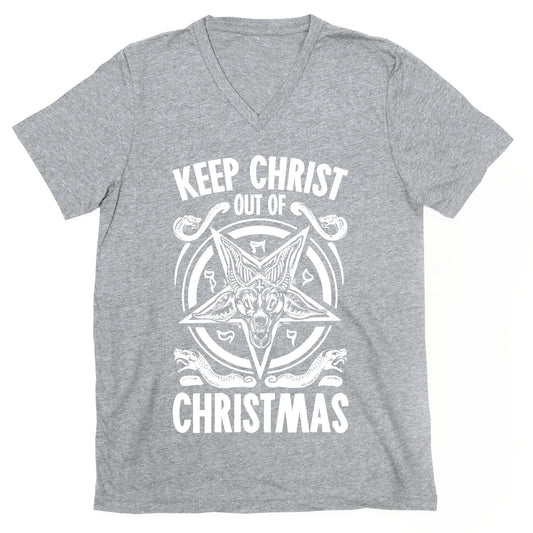 Keep Christ Out of Christmas Baphomet  V-Neck