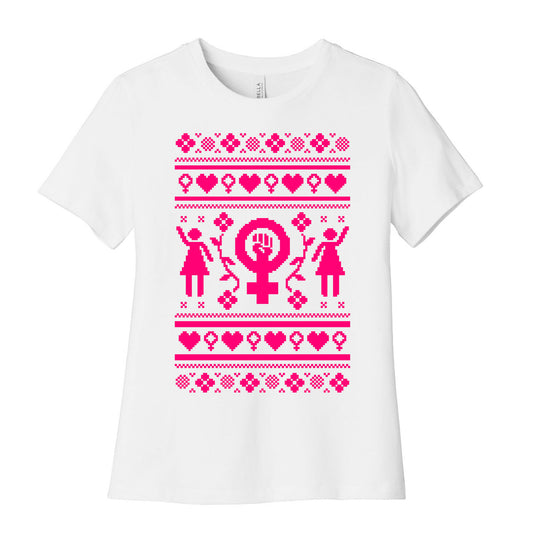 Girl Power Ugly Sweater  Women's Cotton Tee