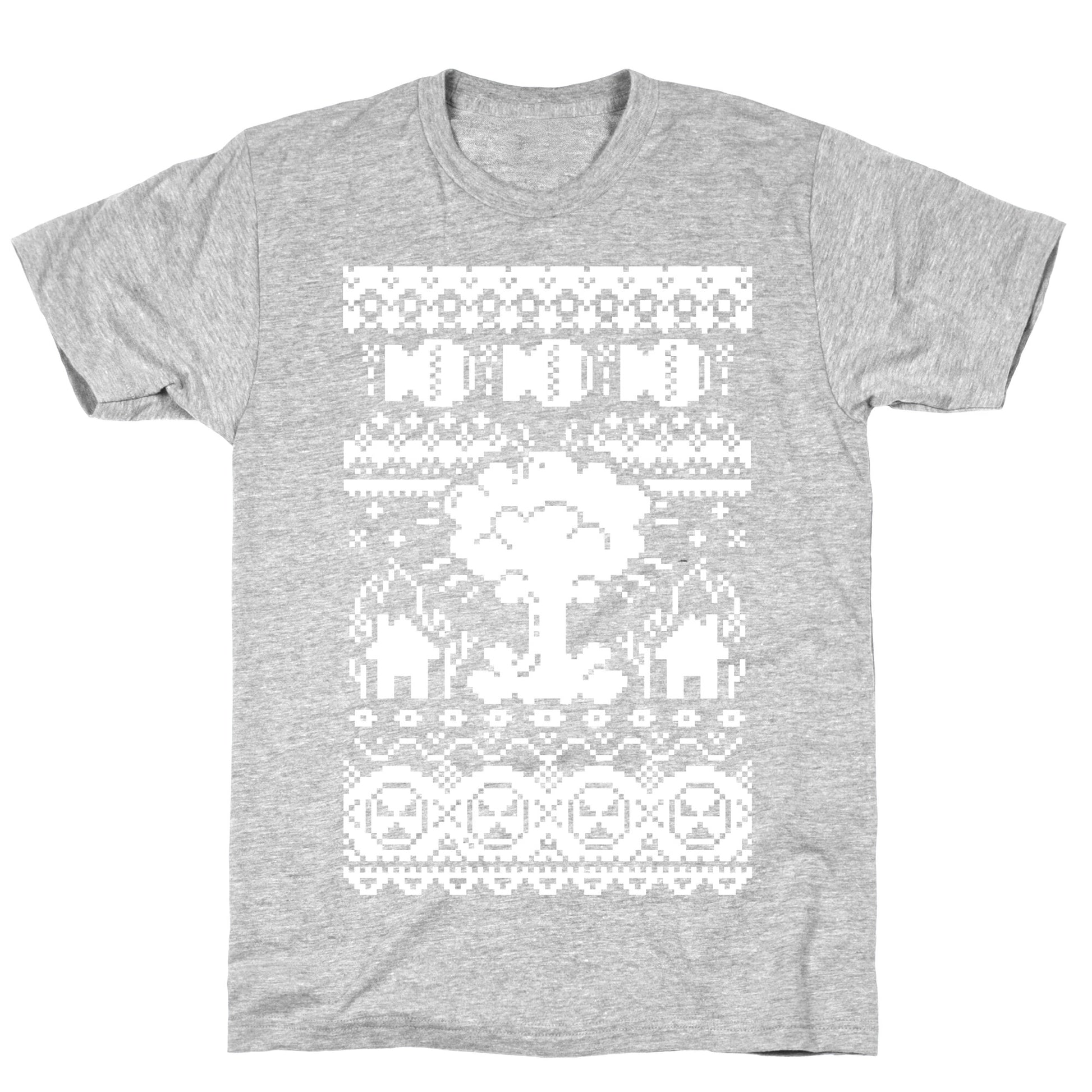 Nuclear Christmas Sweater Pattern T-Shirt