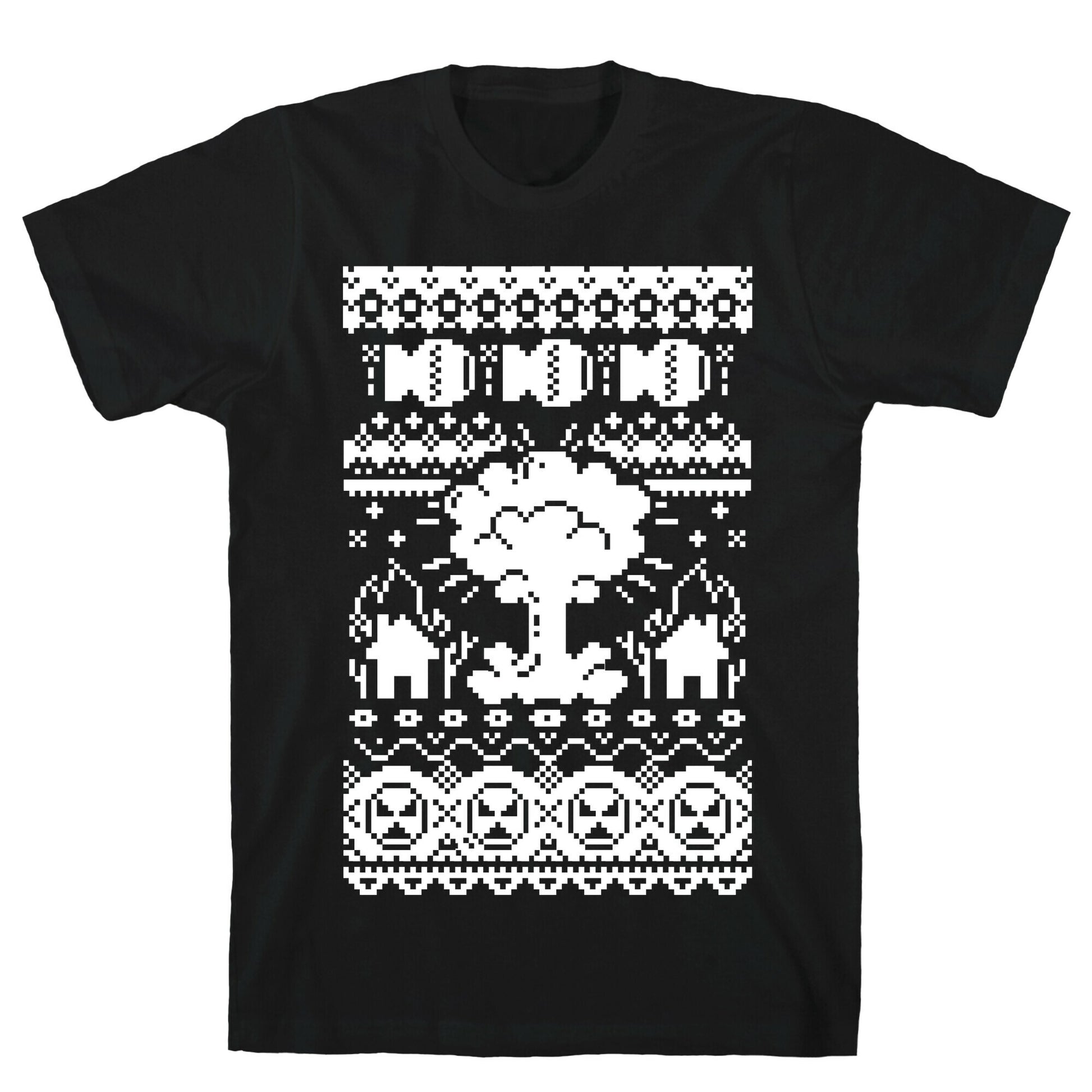 Nuclear Christmas Sweater Pattern T-Shirt