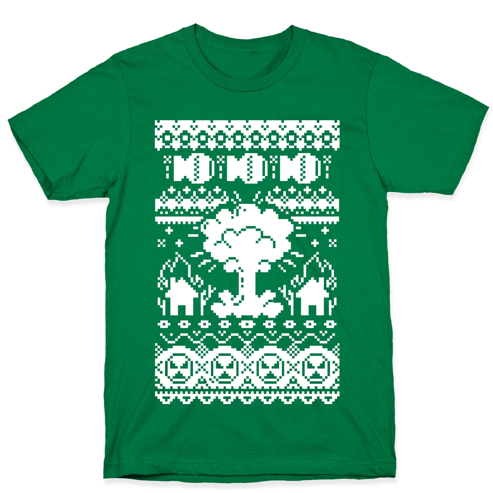 Nuclear Christmas Sweater Pattern T-Shirt