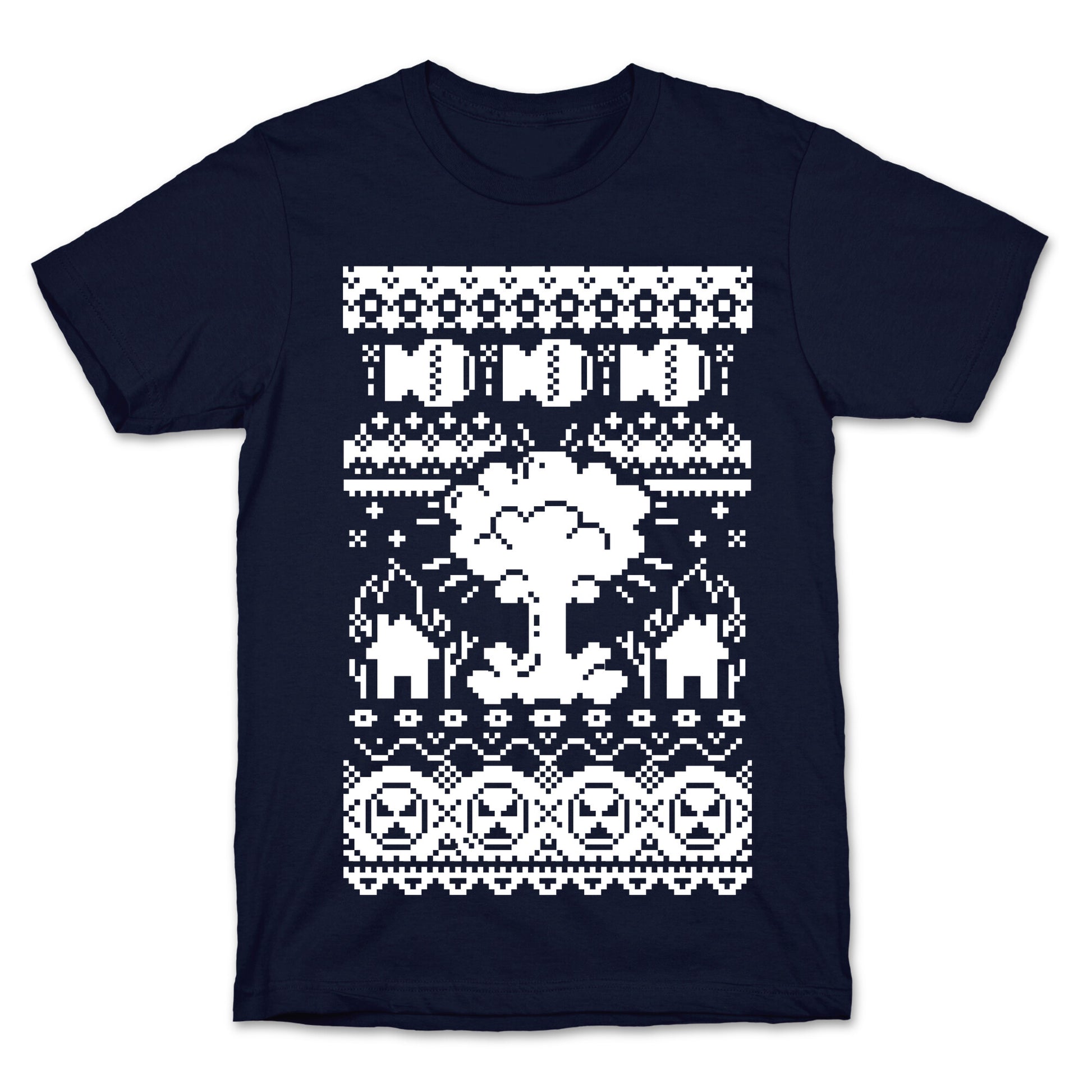 Nuclear Christmas Sweater Pattern T-Shirt