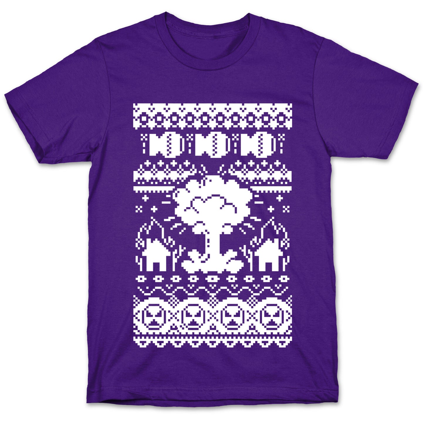 Nuclear Christmas Sweater Pattern T-Shirt
