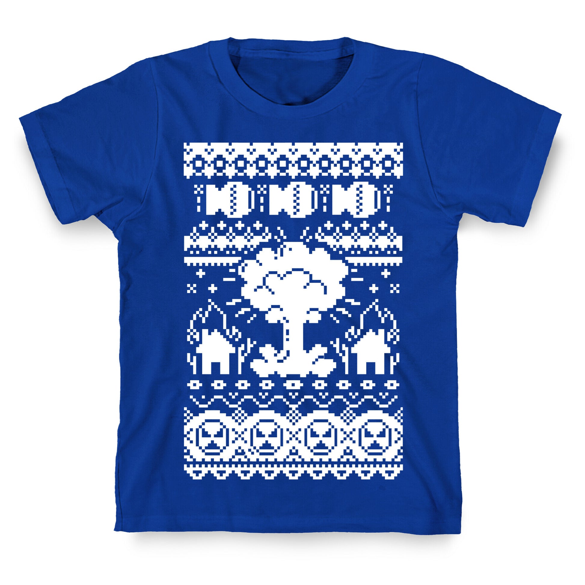 Nuclear Christmas Sweater Pattern T-Shirt