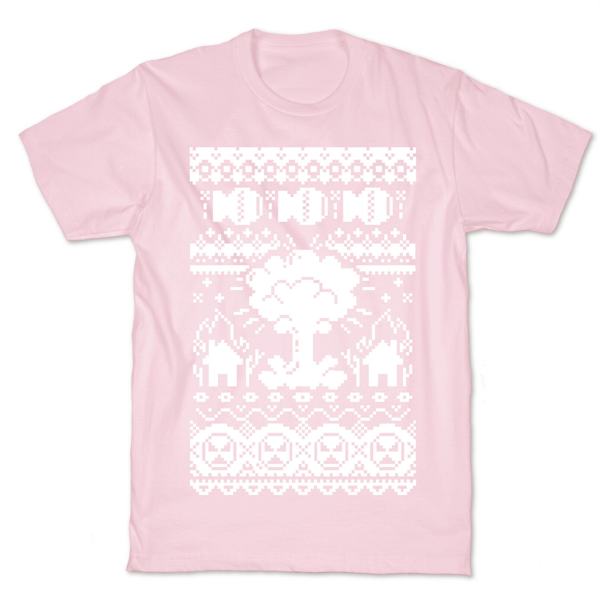 Nuclear Christmas Sweater Pattern T-Shirt