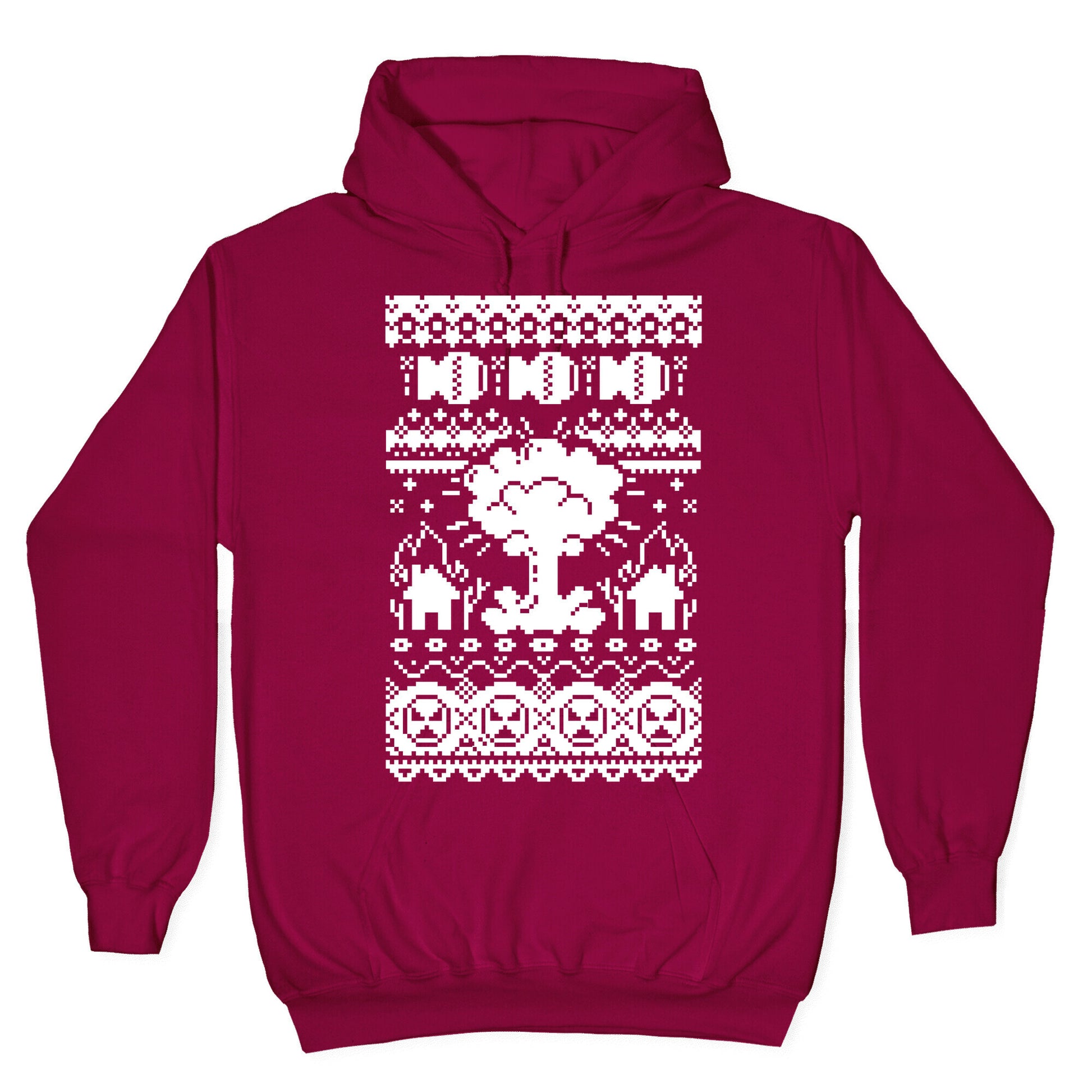 Nuclear Christmas Sweater Pattern Hoodie