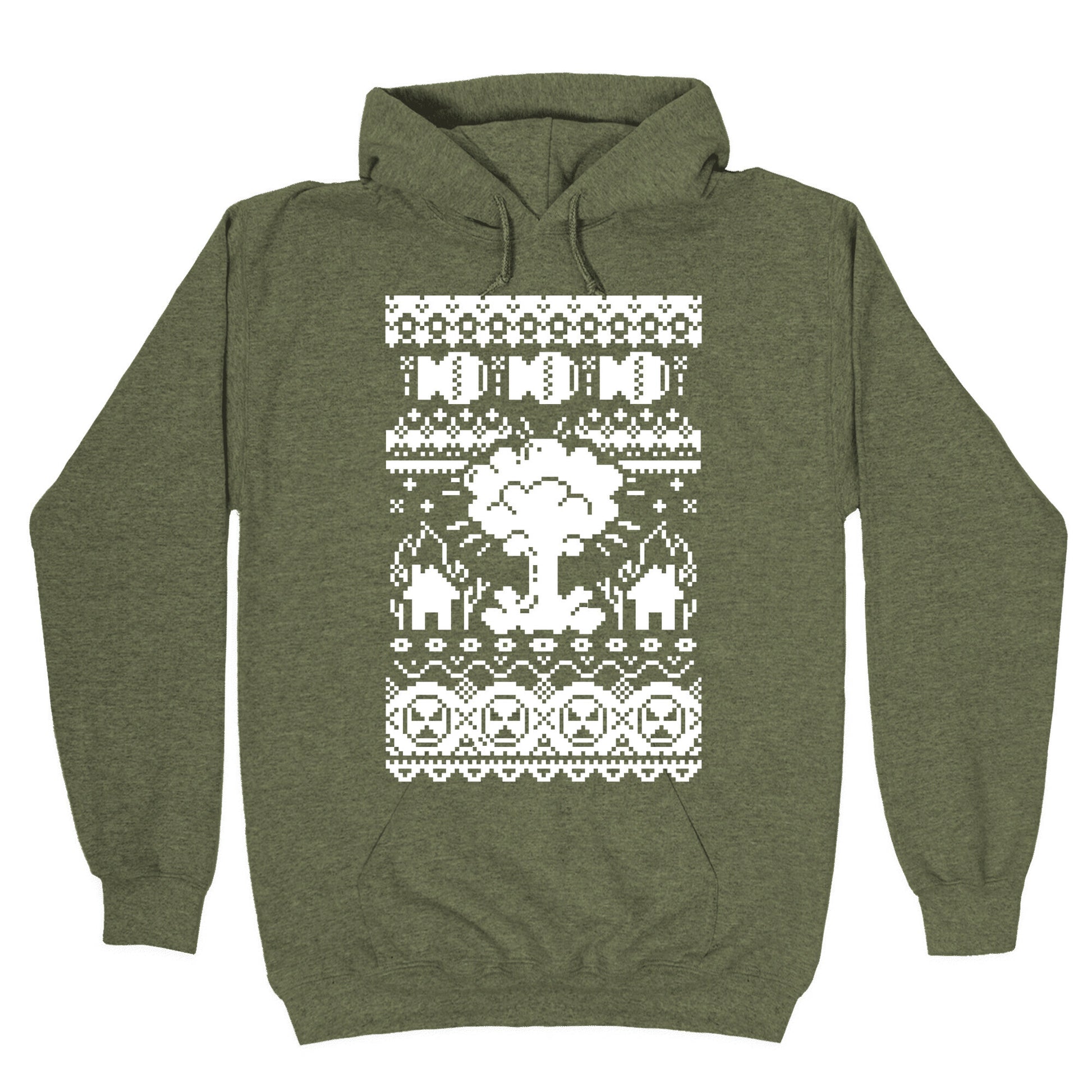 Nuclear Christmas Sweater Pattern Hoodie