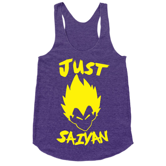 Just Saiyan Racerback Tank