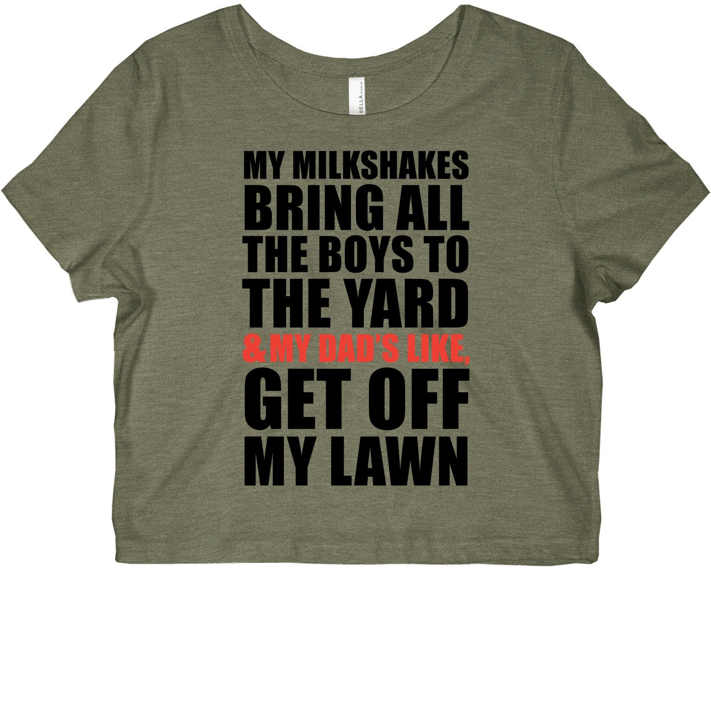 My Milkshakes Bring All The Boys To The Yard and My Dad's Like, Get Off My Lawn Graphic Baby Tee