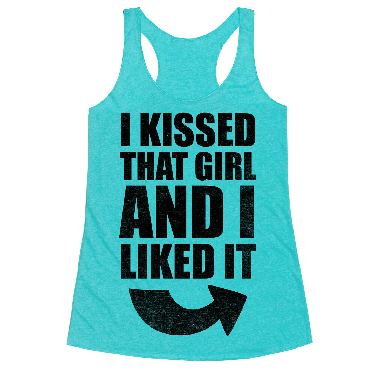 I Kissed A Girl Couples Shirt (Part 1) Racerback Tank