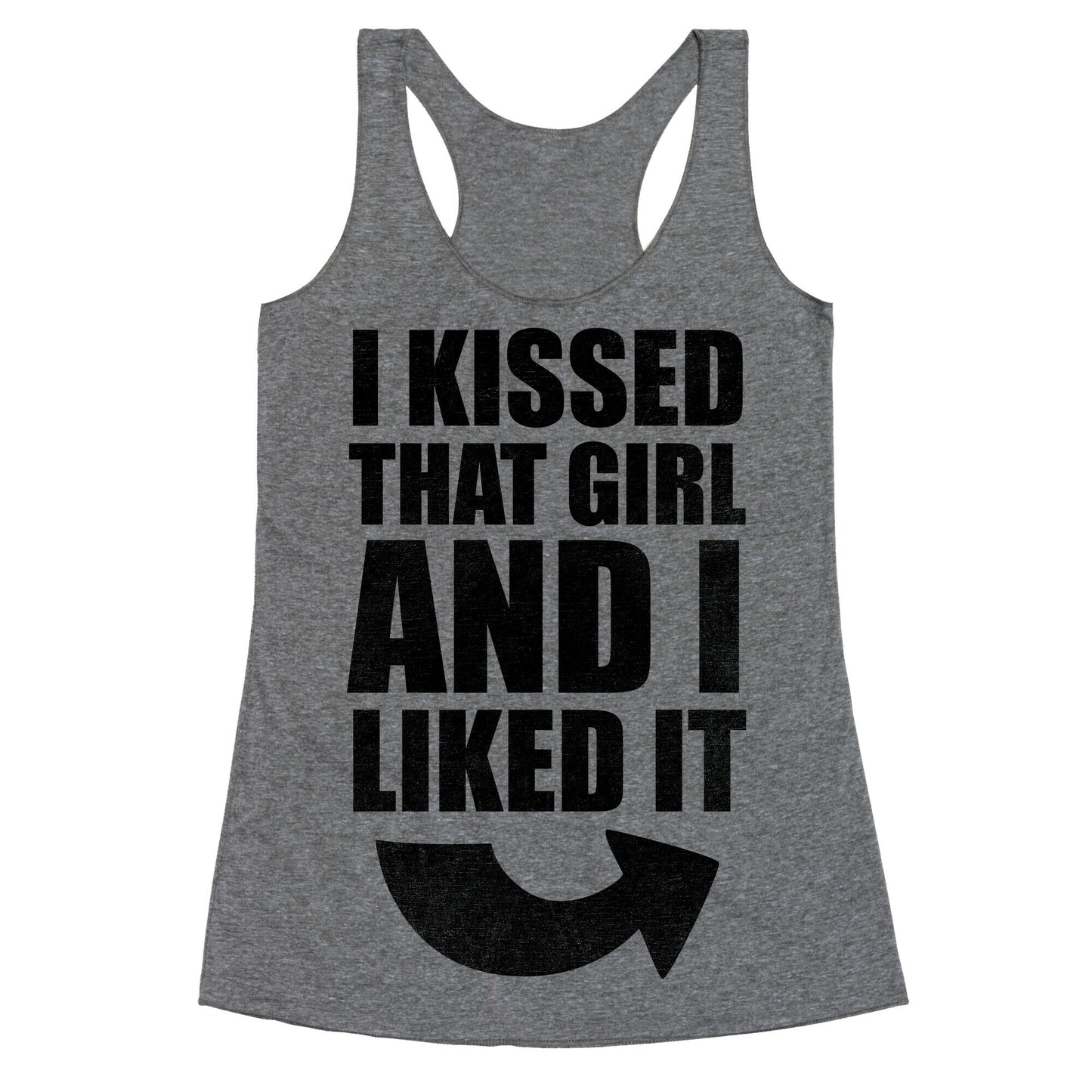I Kissed A Girl Couples Shirt (Part 1) Racerback Tank