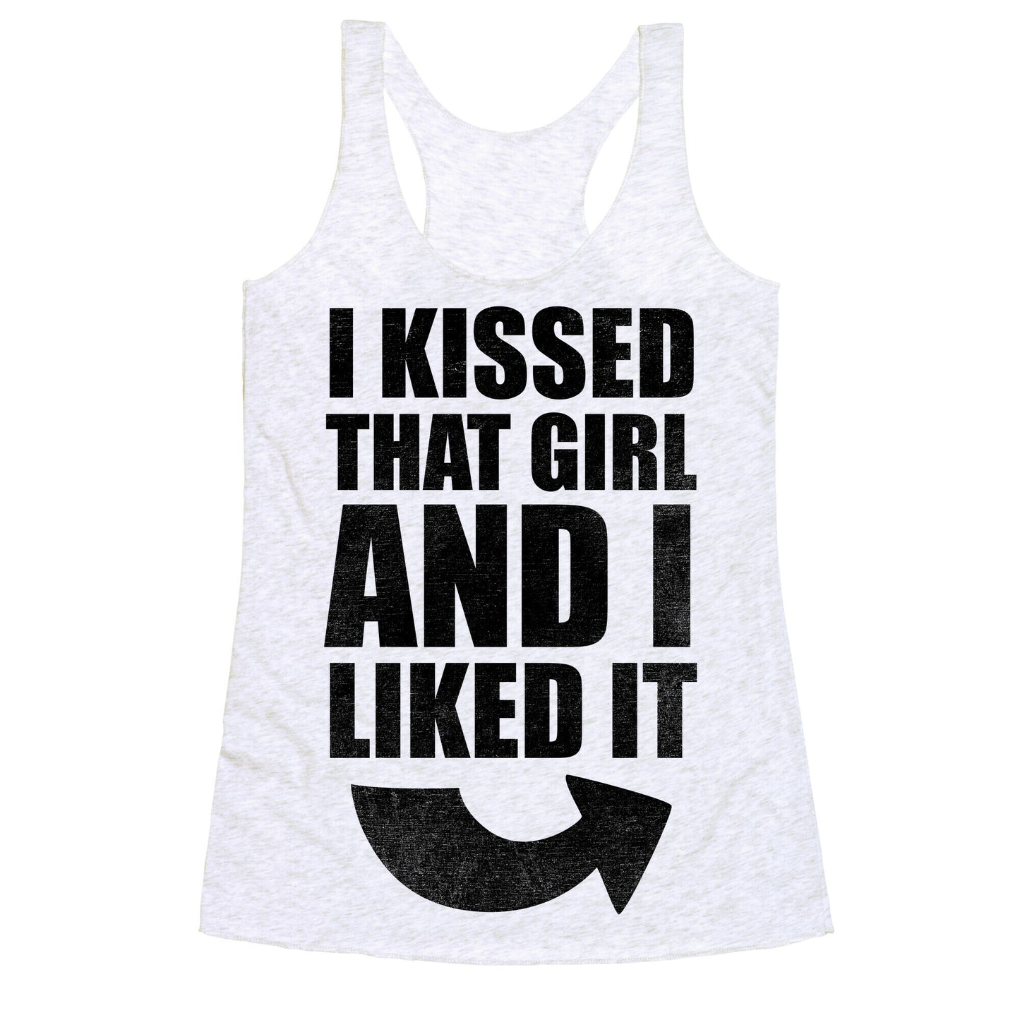 I Kissed A Girl Couples Shirt (Part 1) Racerback Tank