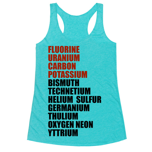 Chemistry Rap Tribute Racerback Tank