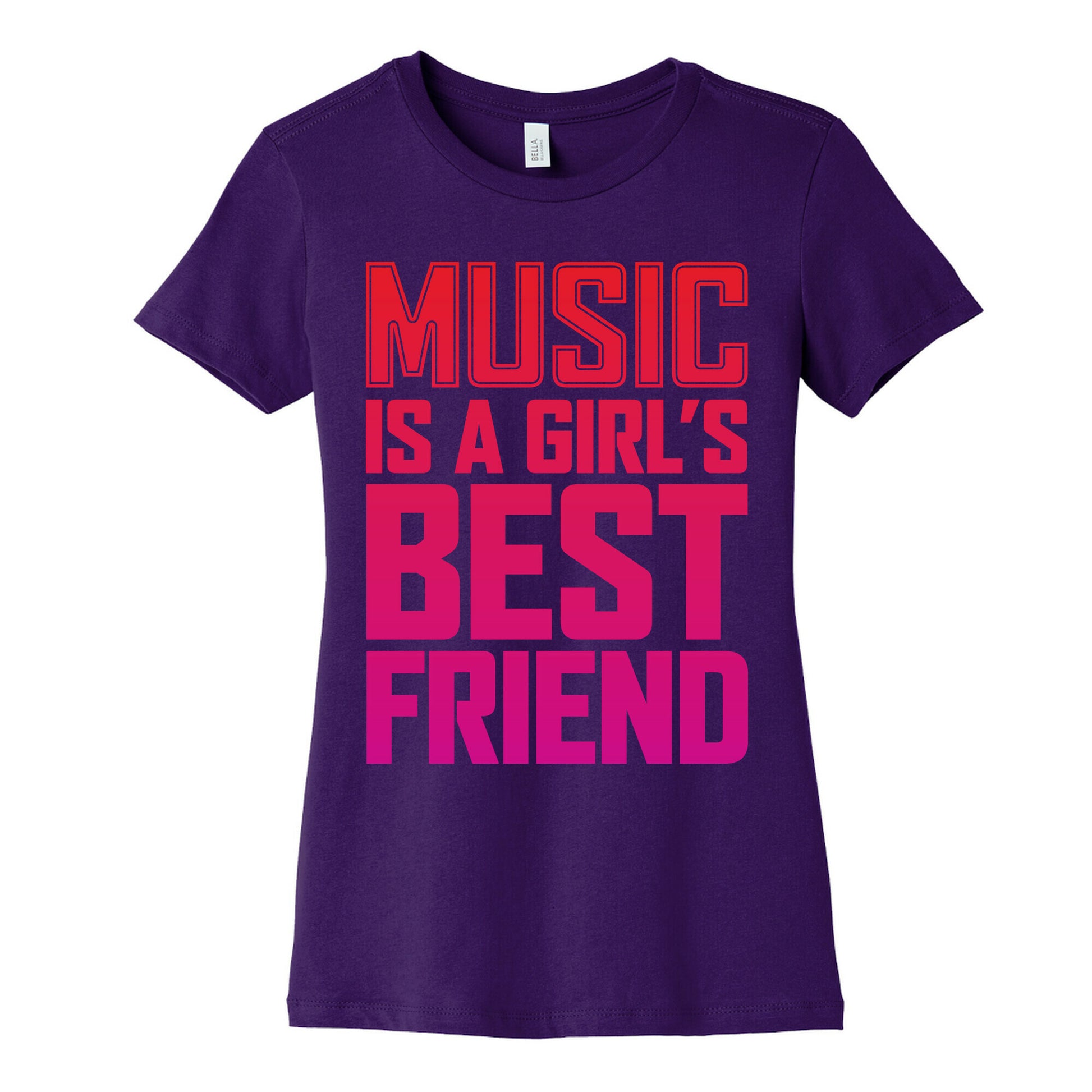 Music Is A Girl's Best Friend Women's Cotton Tee