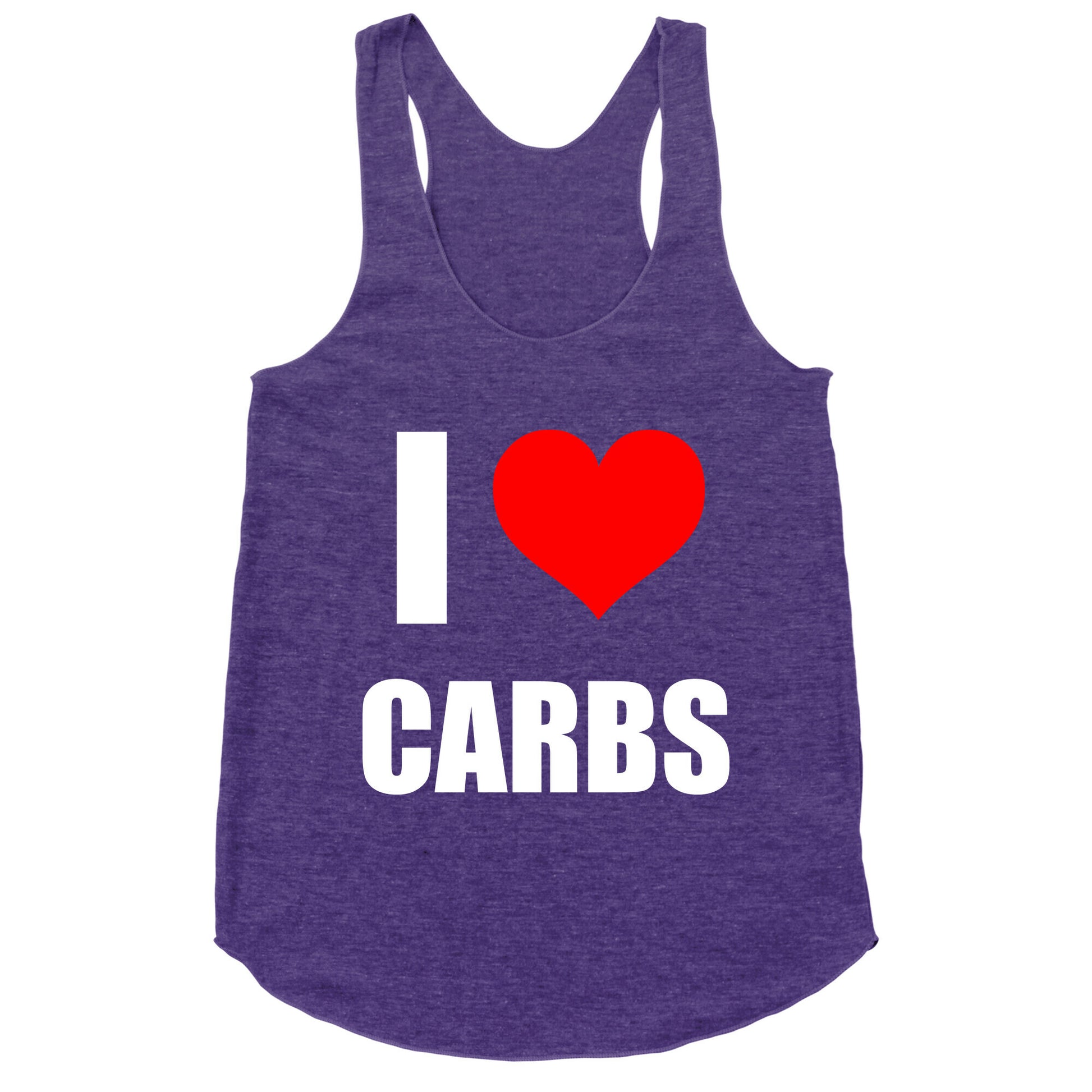 I Heart Carbs Racerback Tank