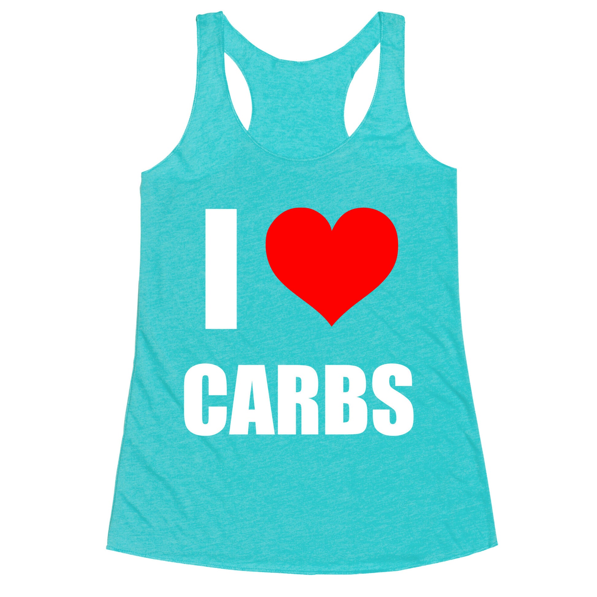 I Heart Carbs Racerback Tank