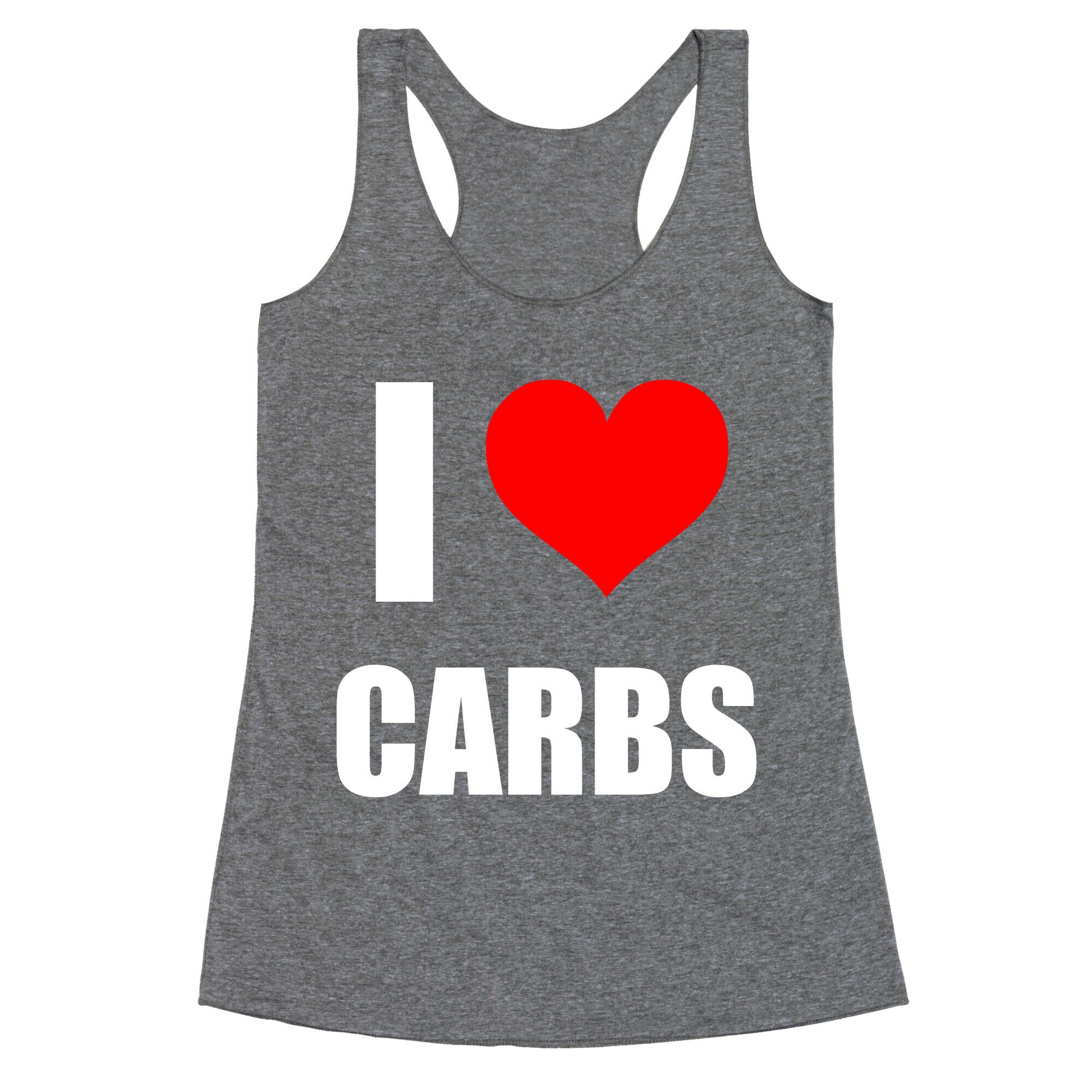 I Heart Carbs Racerback Tank