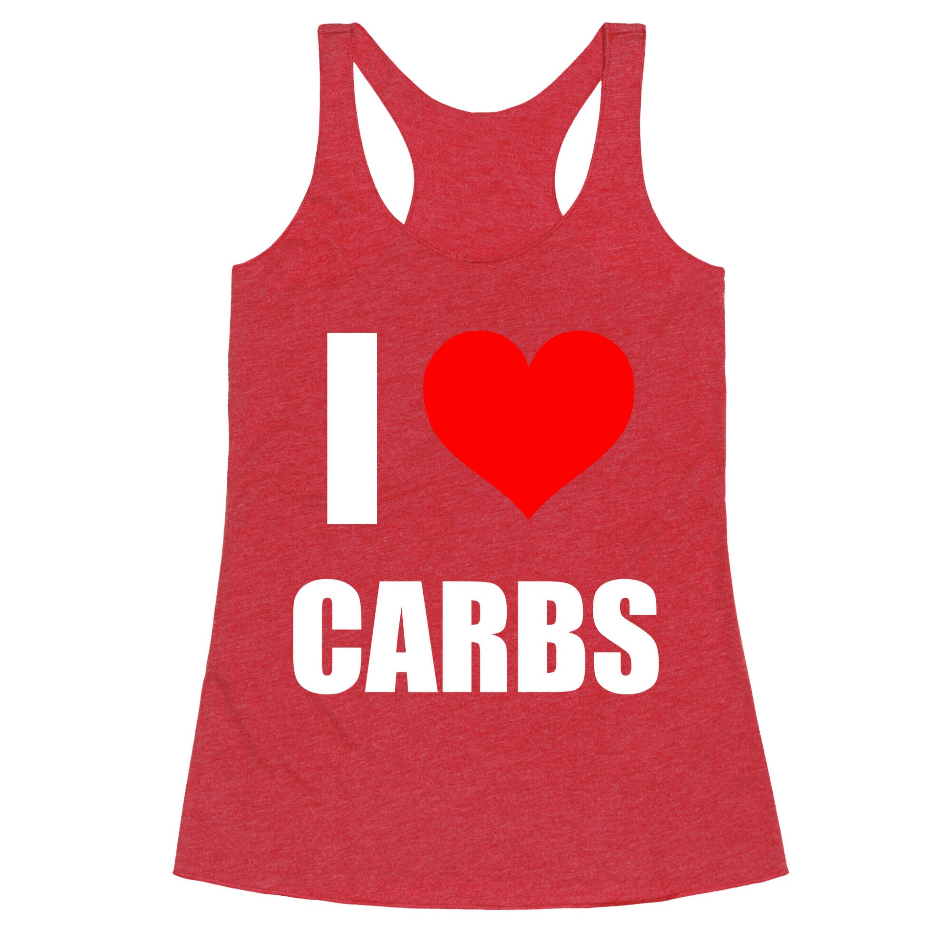 I Heart Carbs Racerback Tank
