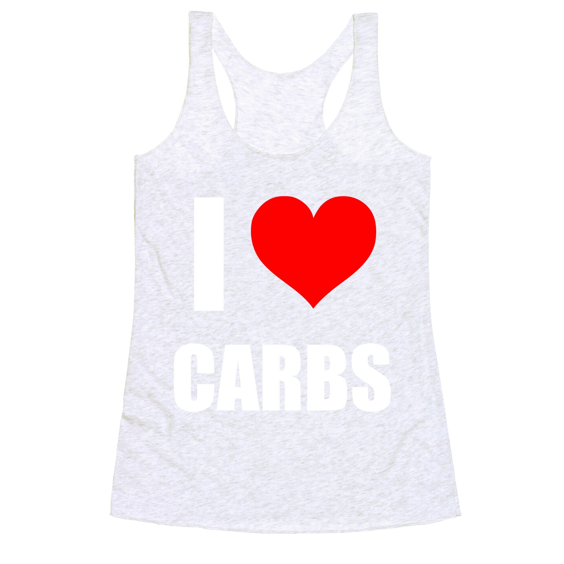 I Heart Carbs Racerback Tank