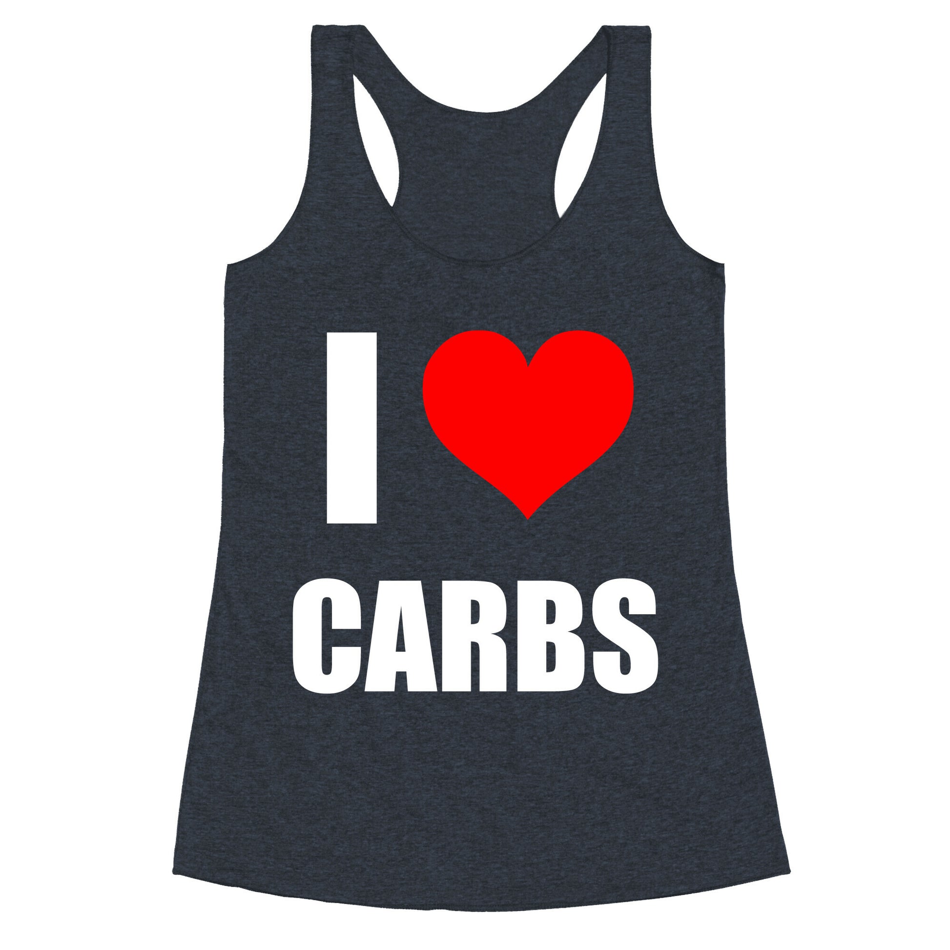 I Heart Carbs Racerback Tank