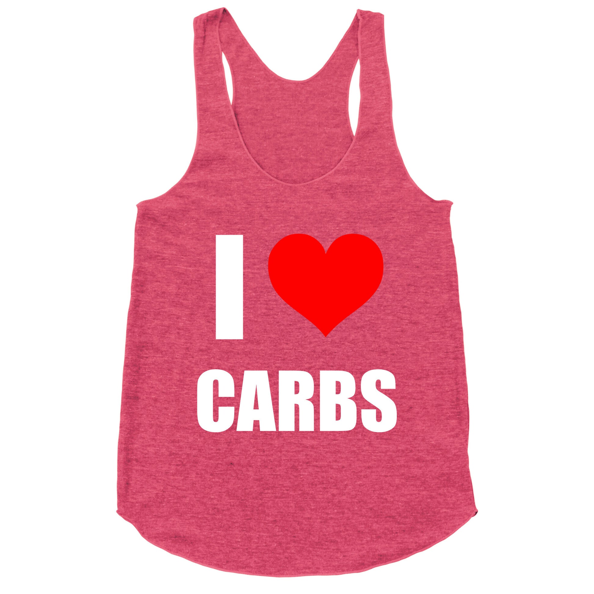 I Heart Carbs Racerback Tank