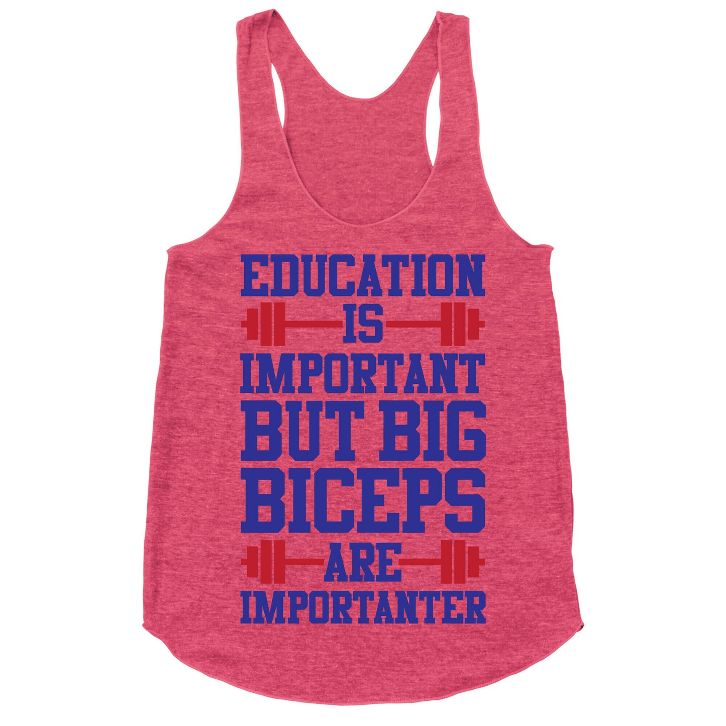 Big Biceps Are Importanter Racerback Tank