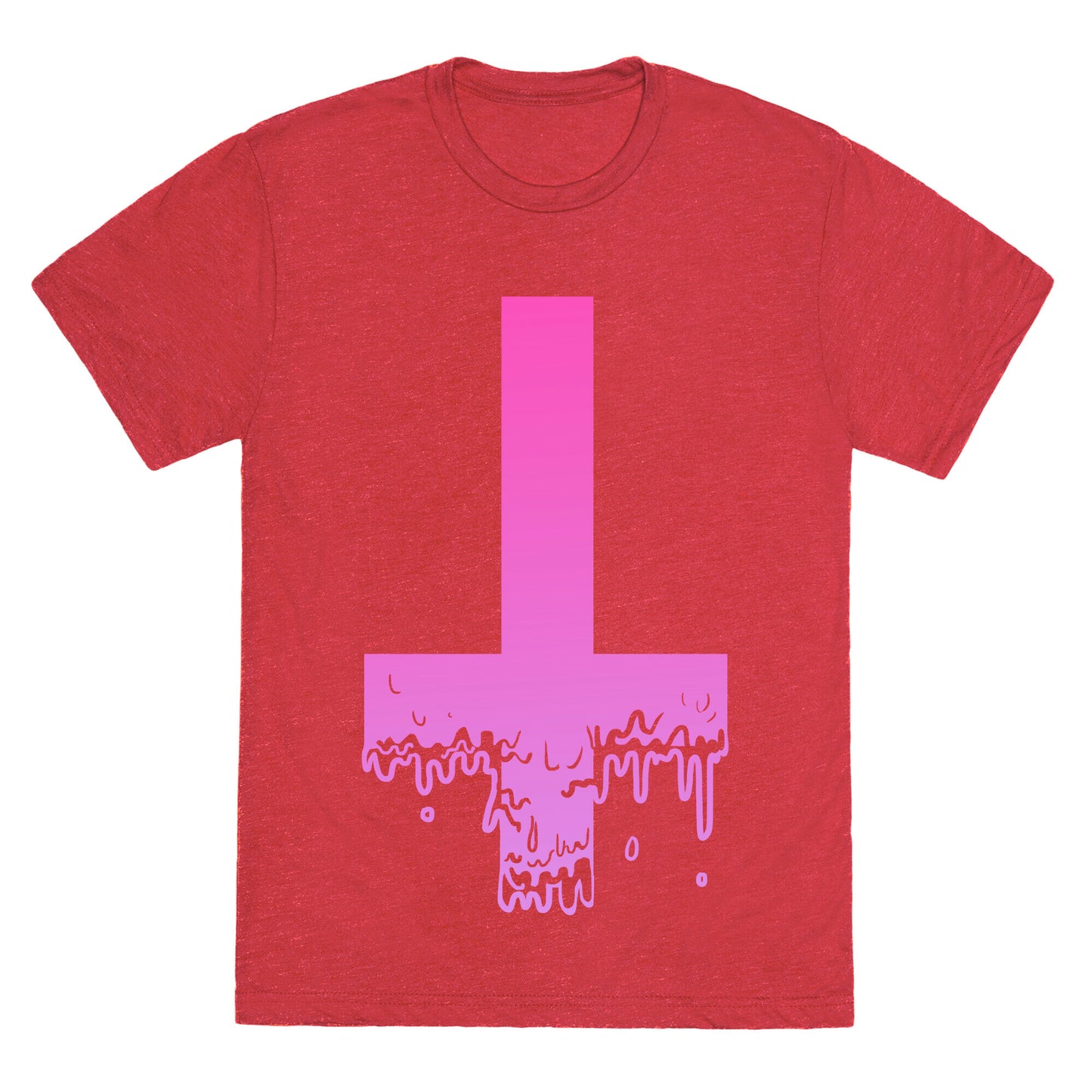 Cross Drip- Pink Unisex Triblend Tee