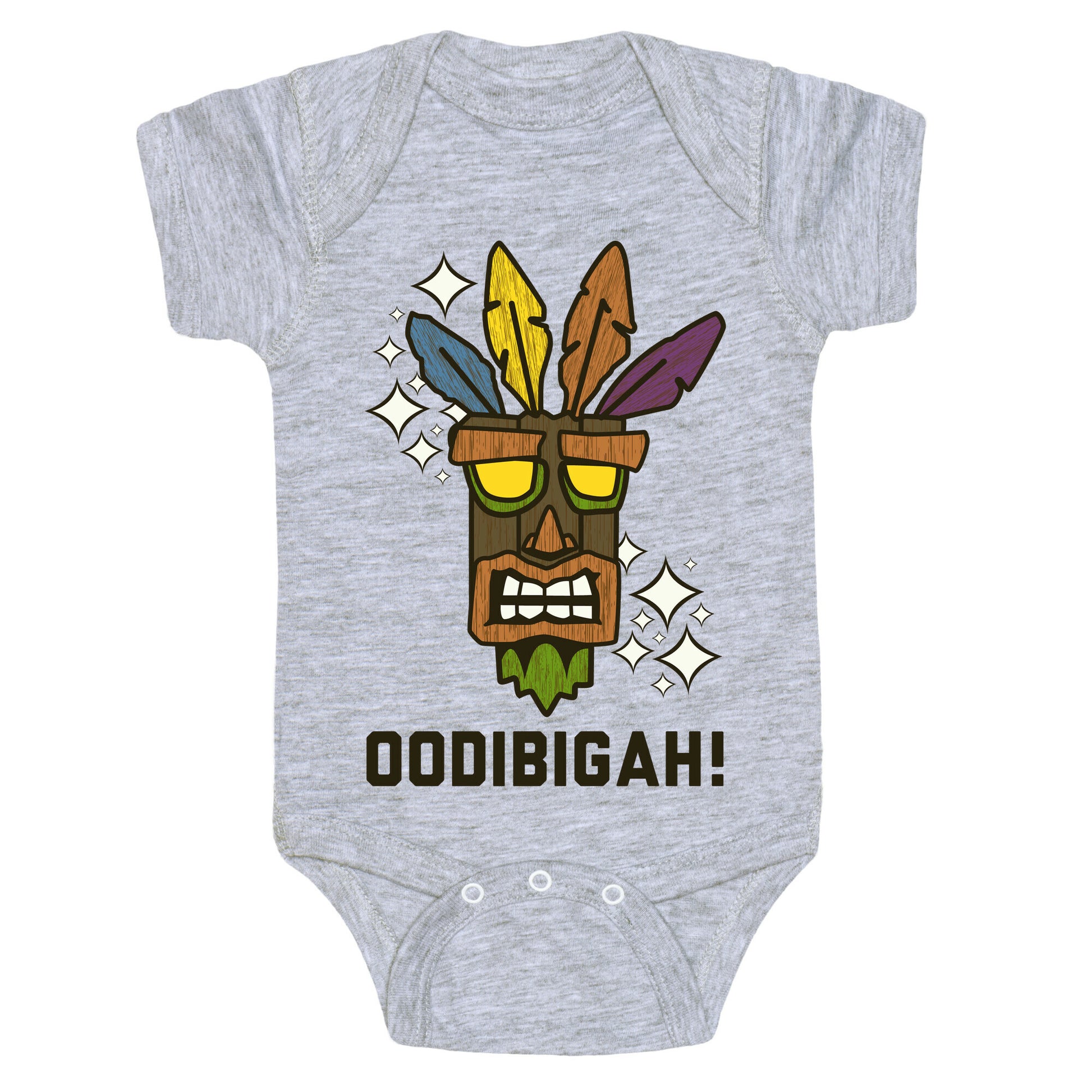 Crash Aku-Aku Mask Baby One Piece