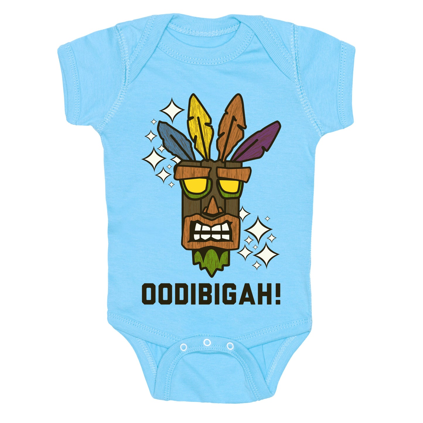 Crash Aku-Aku Mask Baby One Piece