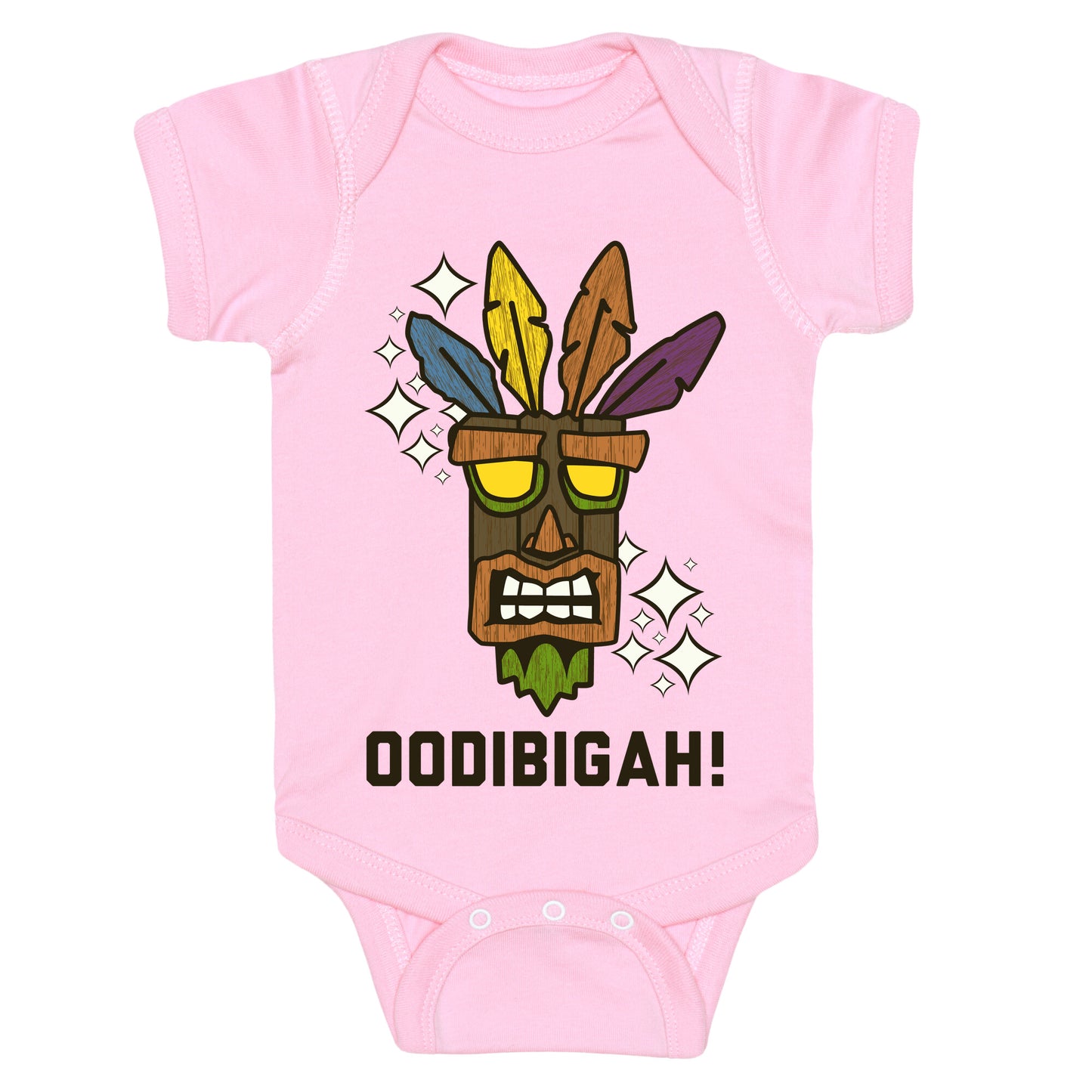 Crash Aku-Aku Mask Baby One Piece