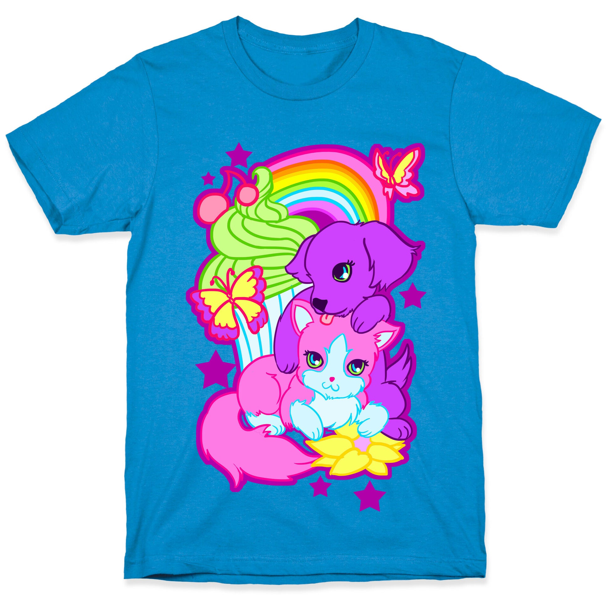 Double Trouble Rainbow Kitty & Puppy T-Shirt