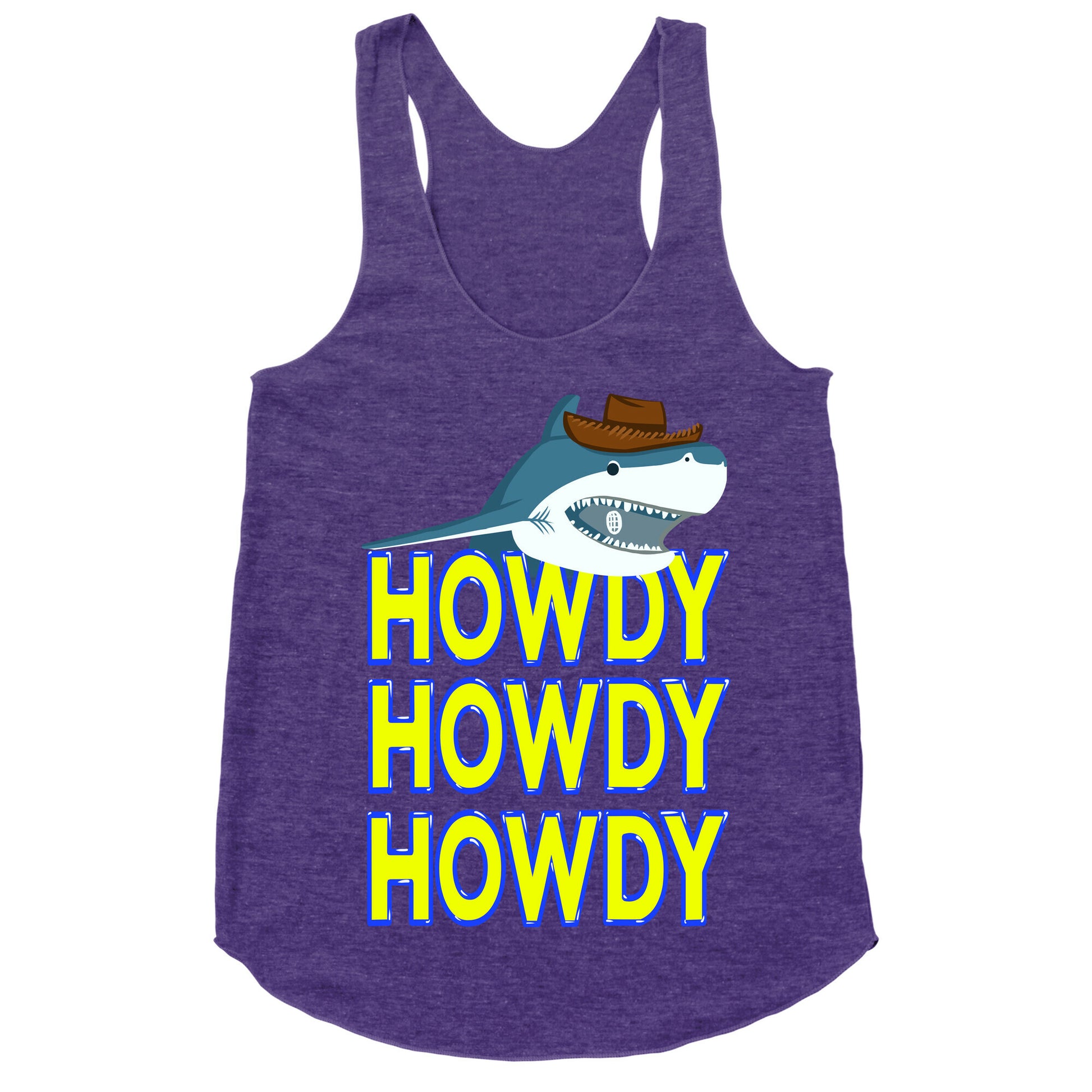 Howdy Shark Racerback Tank