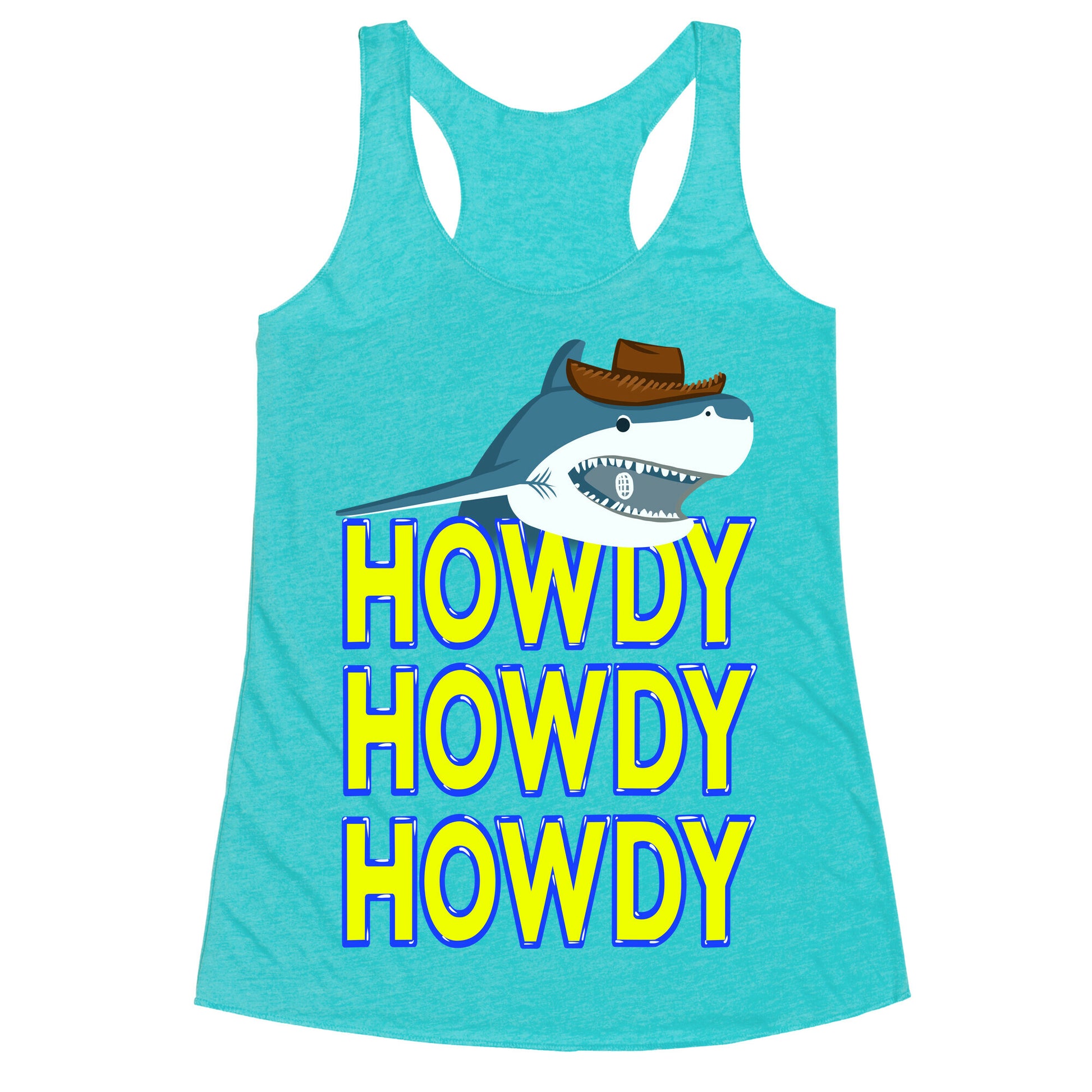 Howdy Shark Racerback Tank