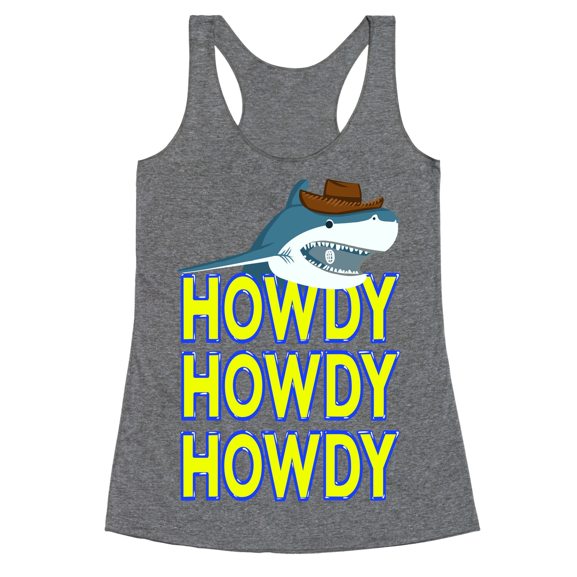 Howdy Shark Racerback Tank