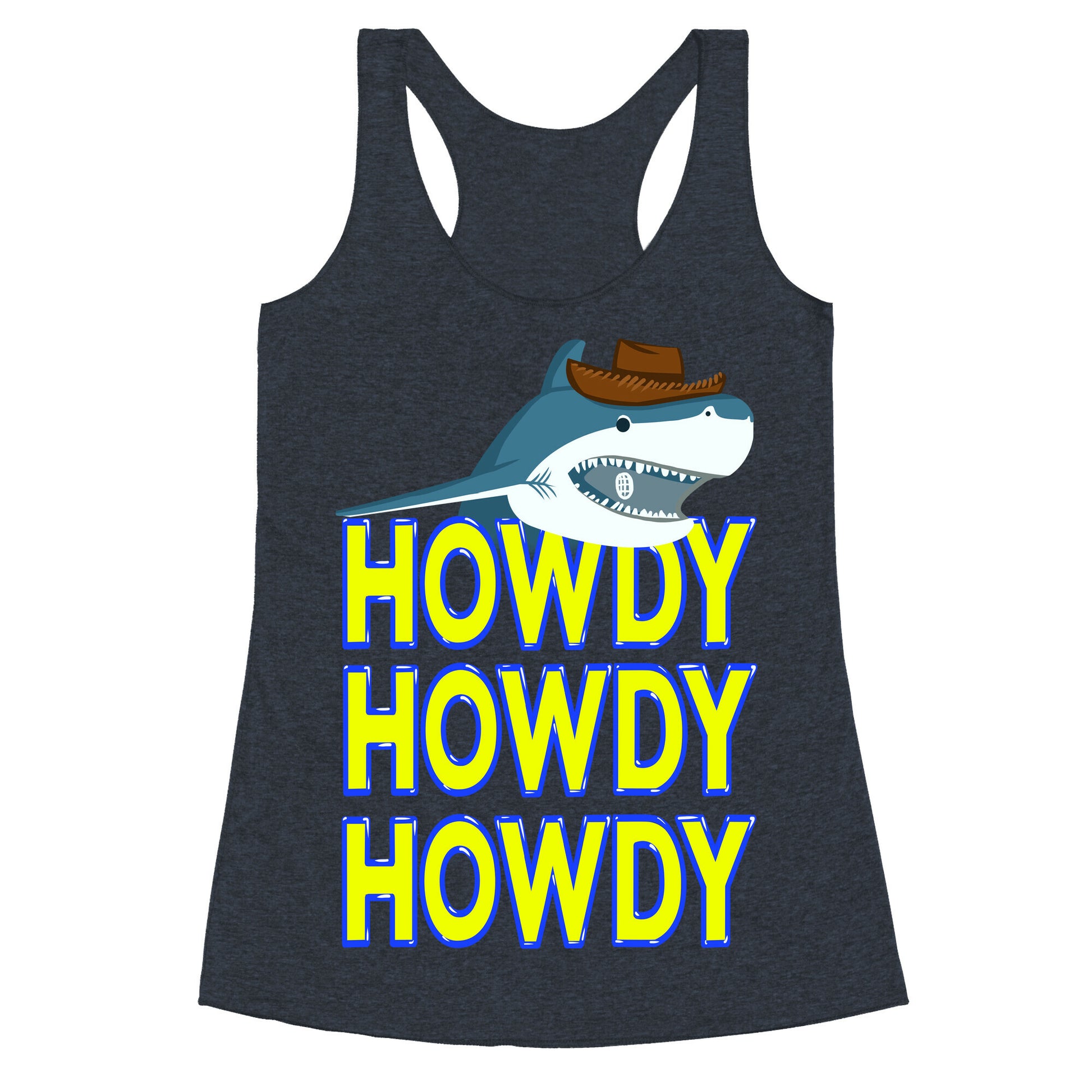 Howdy Shark Racerback Tank