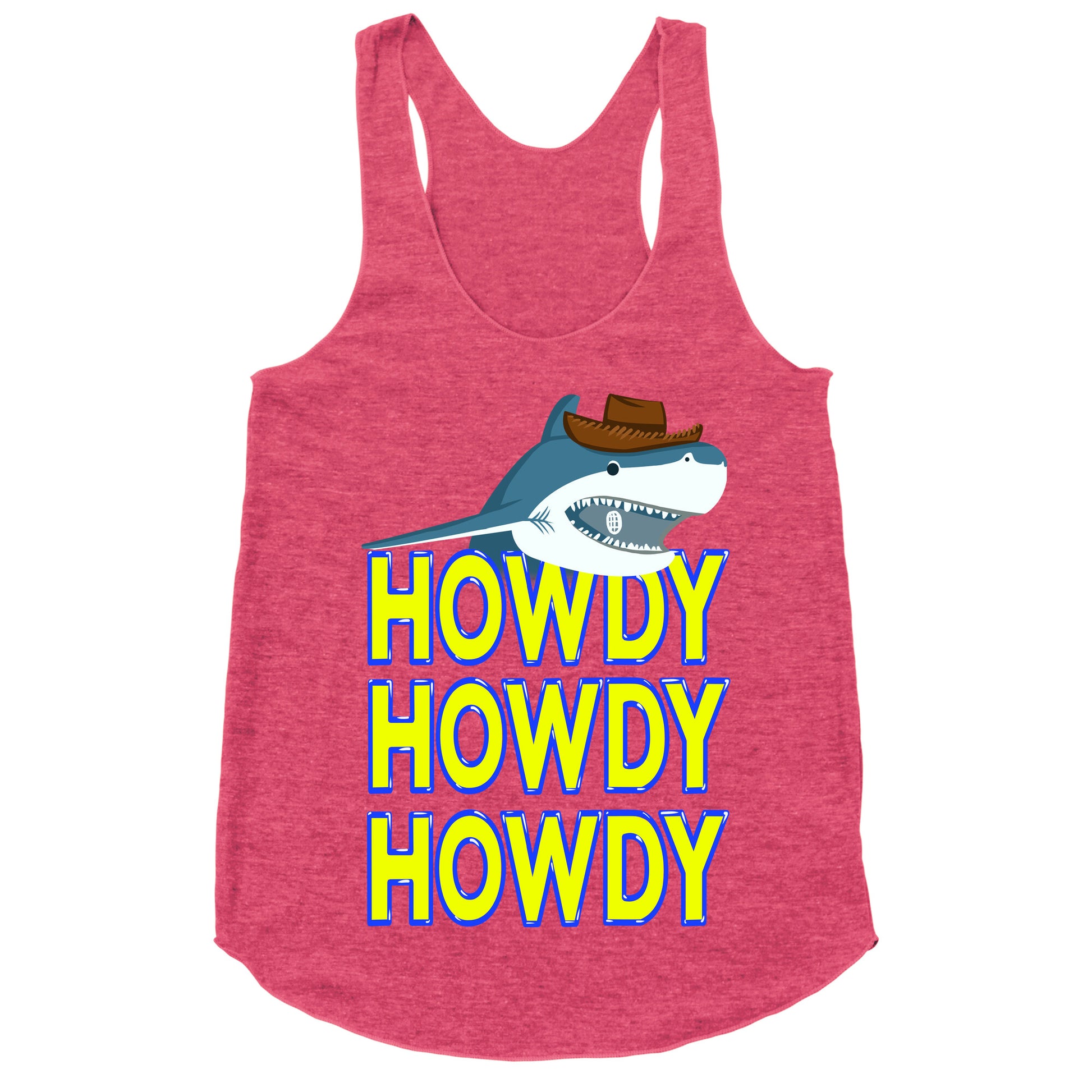 Howdy Shark Racerback Tank