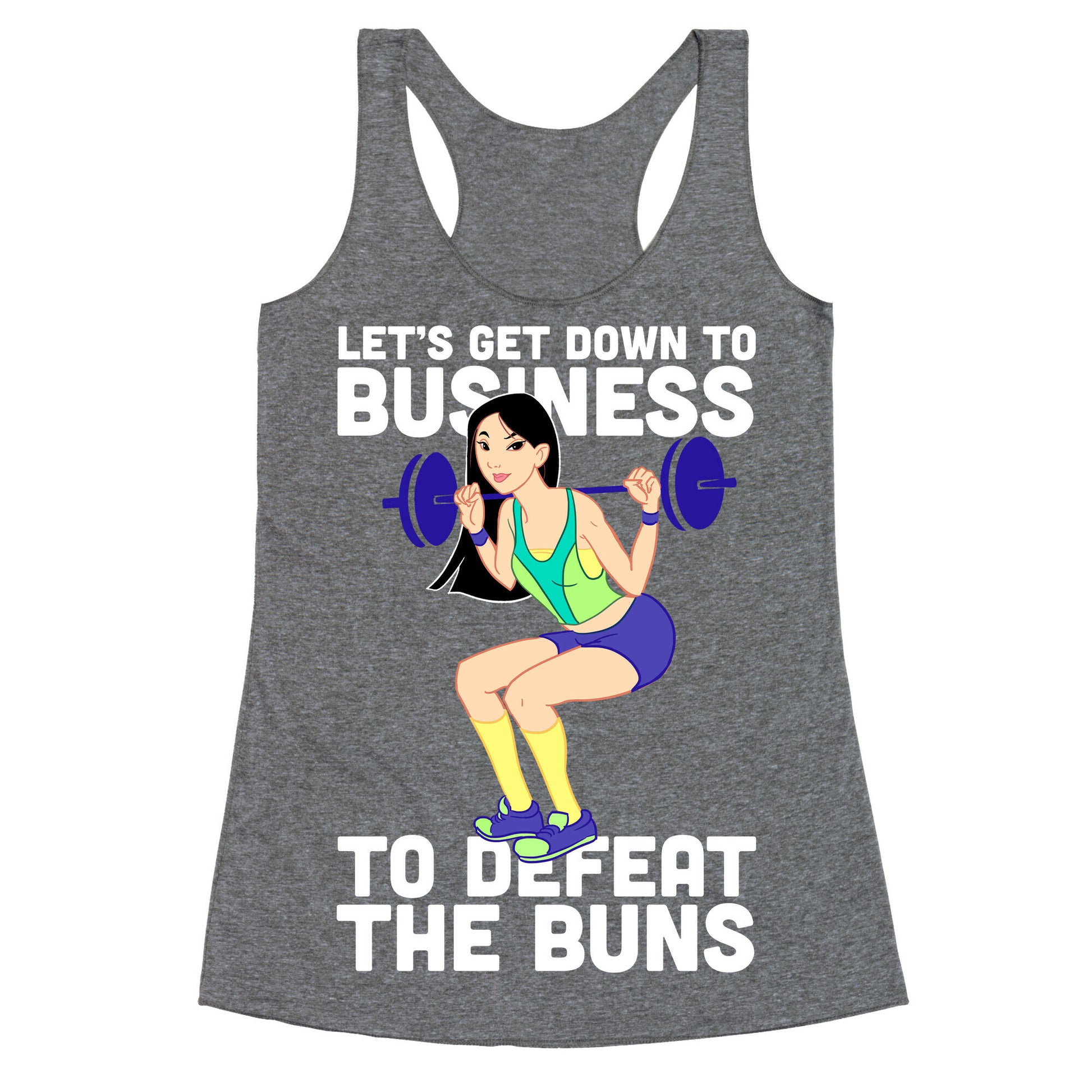 Let's Get Down to Business Parody Racerback Tank