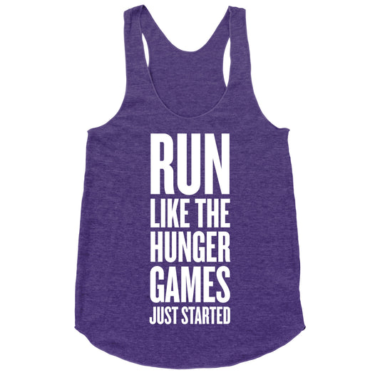 Run Like The Hunger Games Just Started Racerback Tank