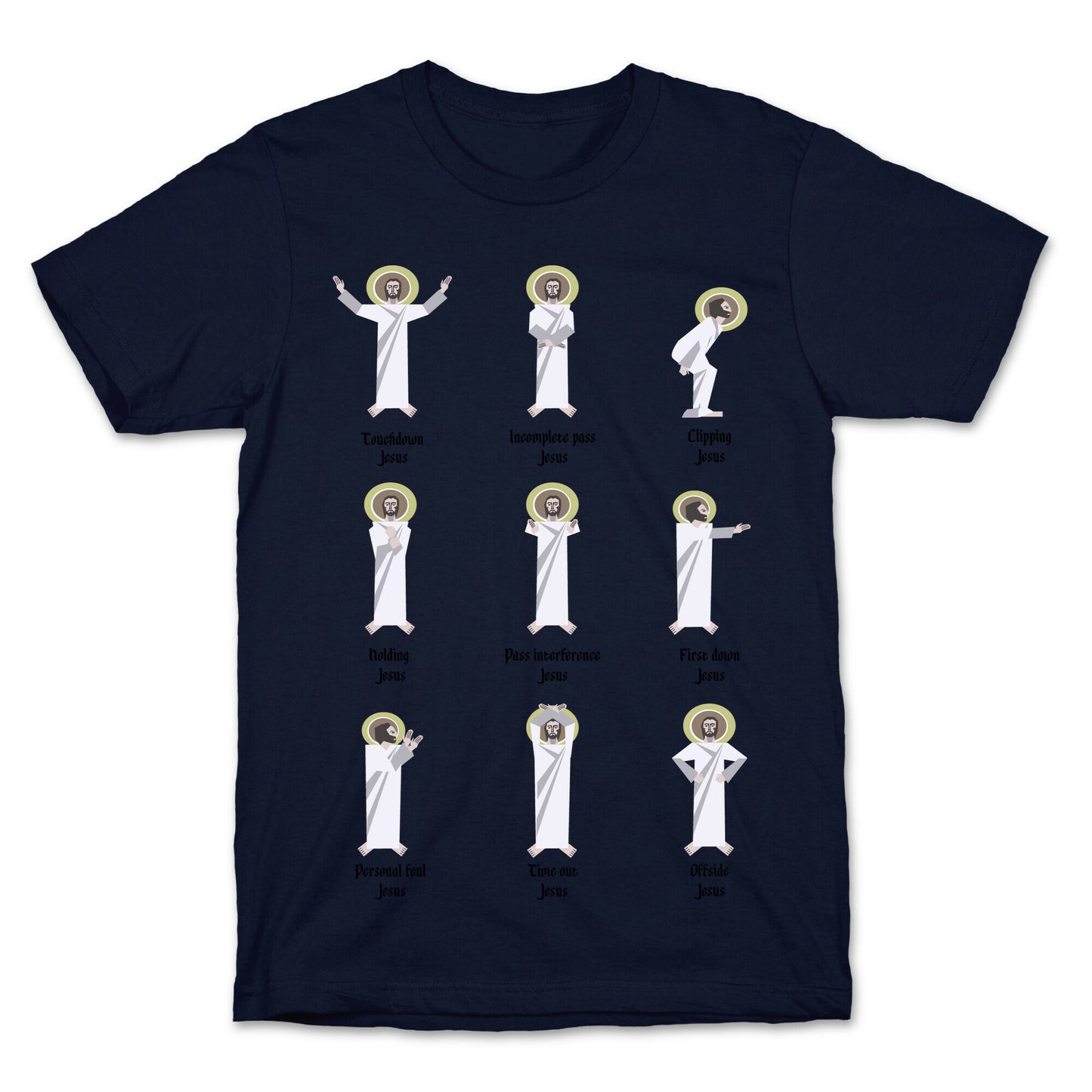 Touchdown Jesus (Black Type) T-Shirt