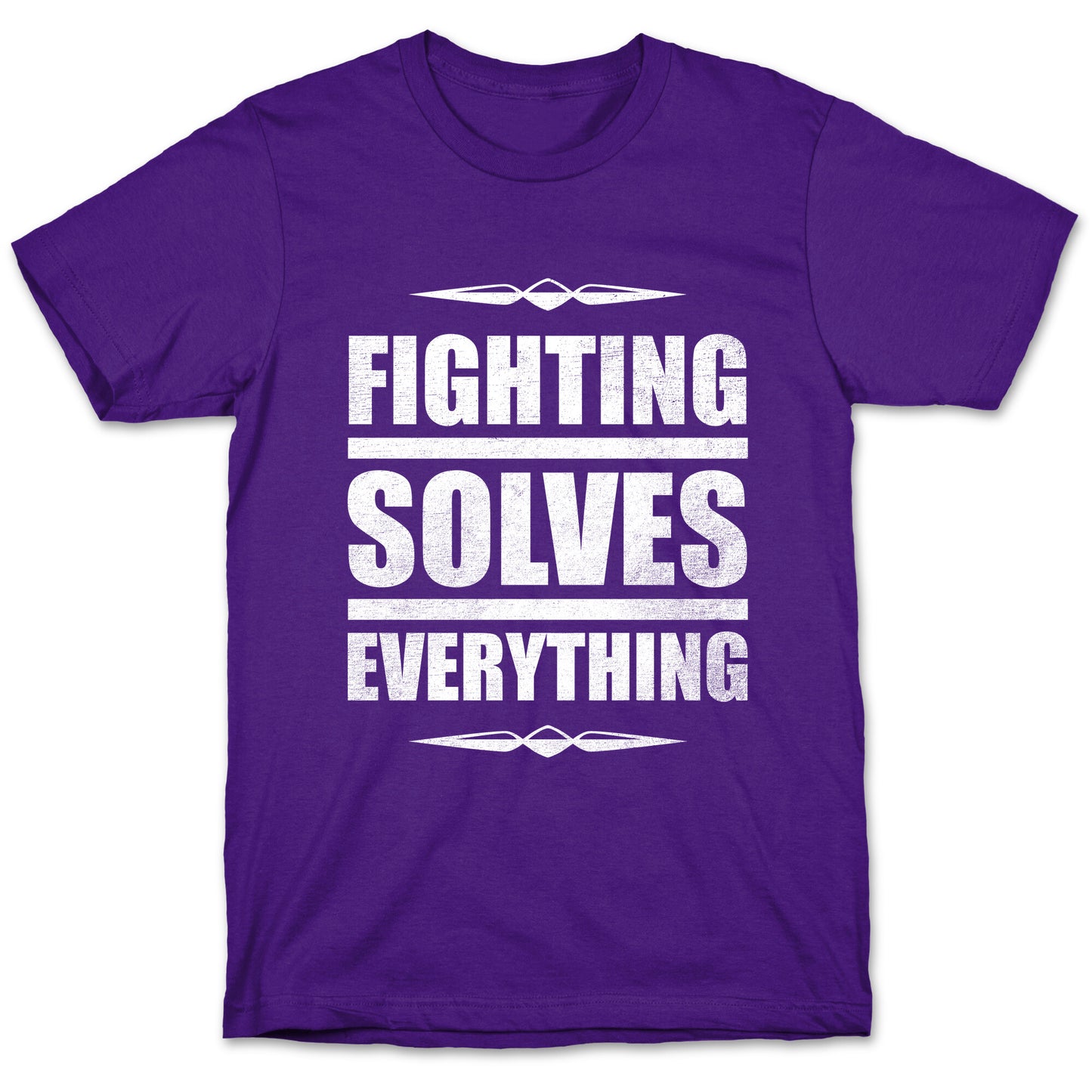 Fighting Solves Everything (White Ink) T-Shirt