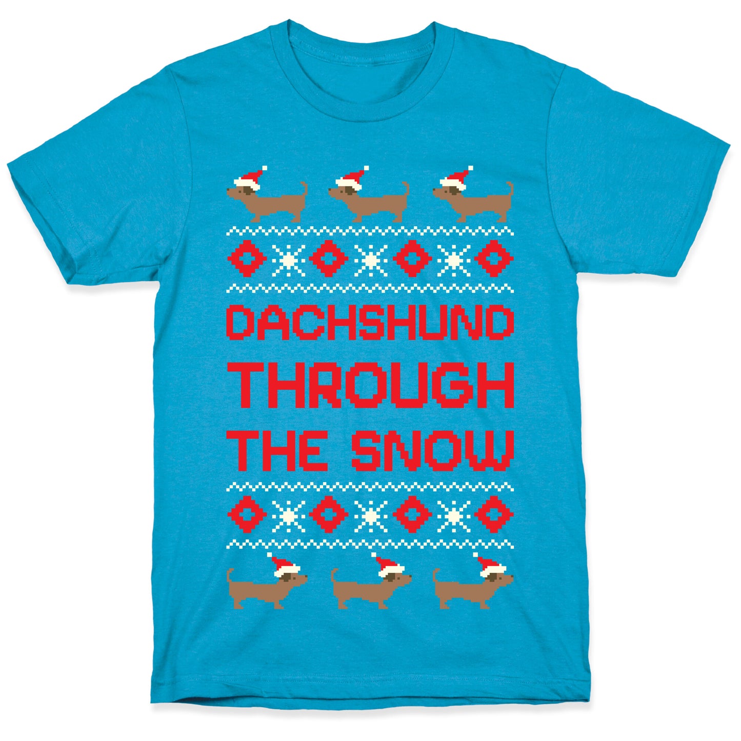 Dachshund Through The Snow Unisex Triblend Tee
