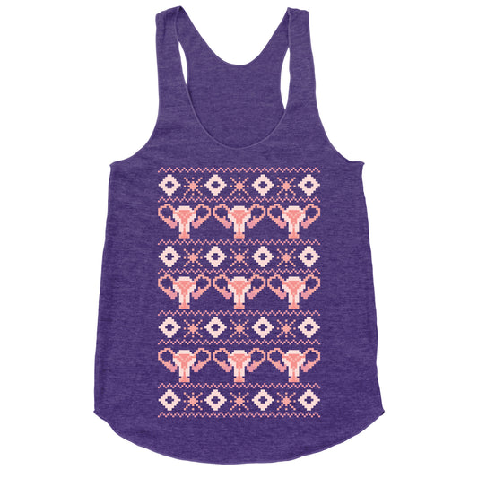 Cuterus Uterus Pattern Racerback Tank