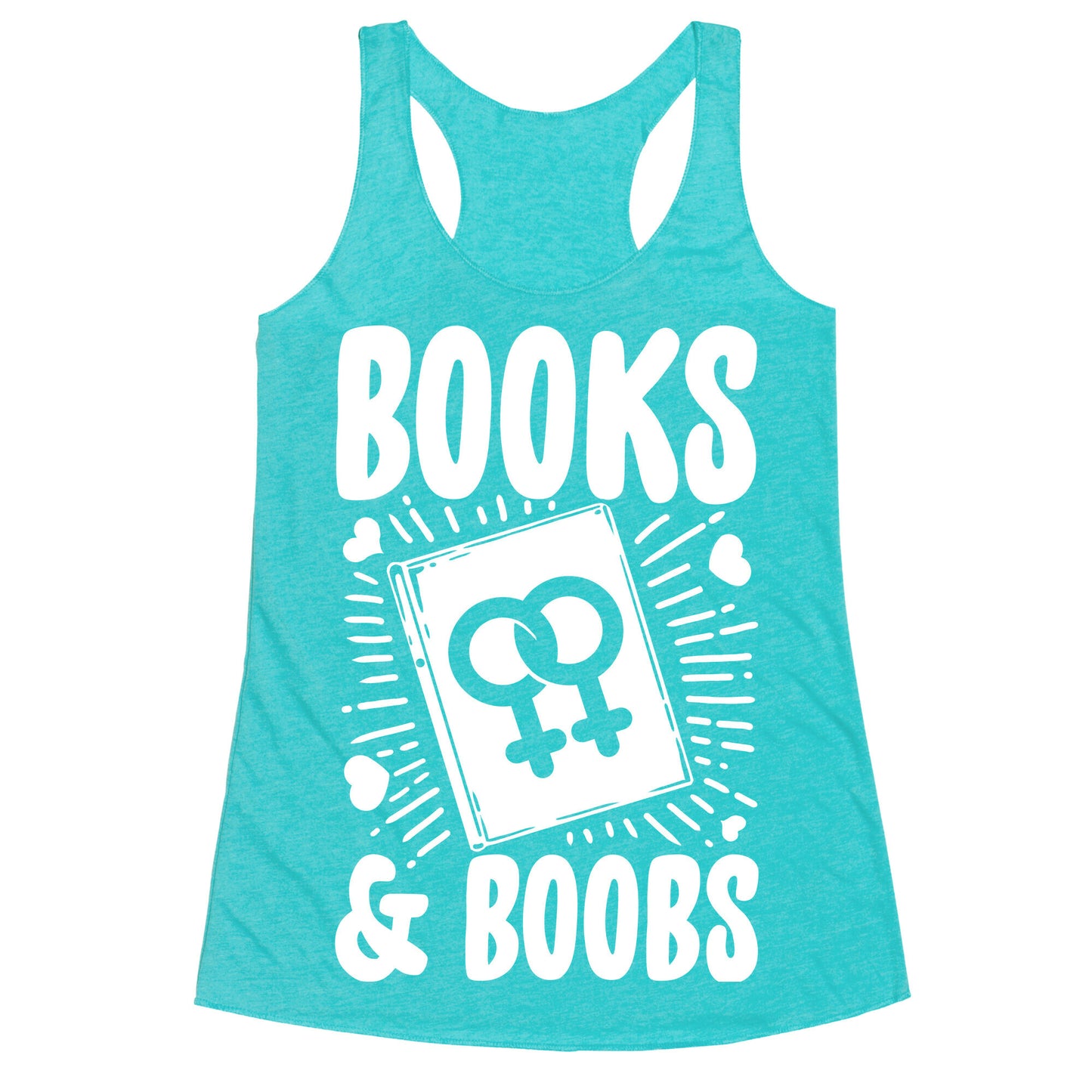Books and Boobs Racerback Tank