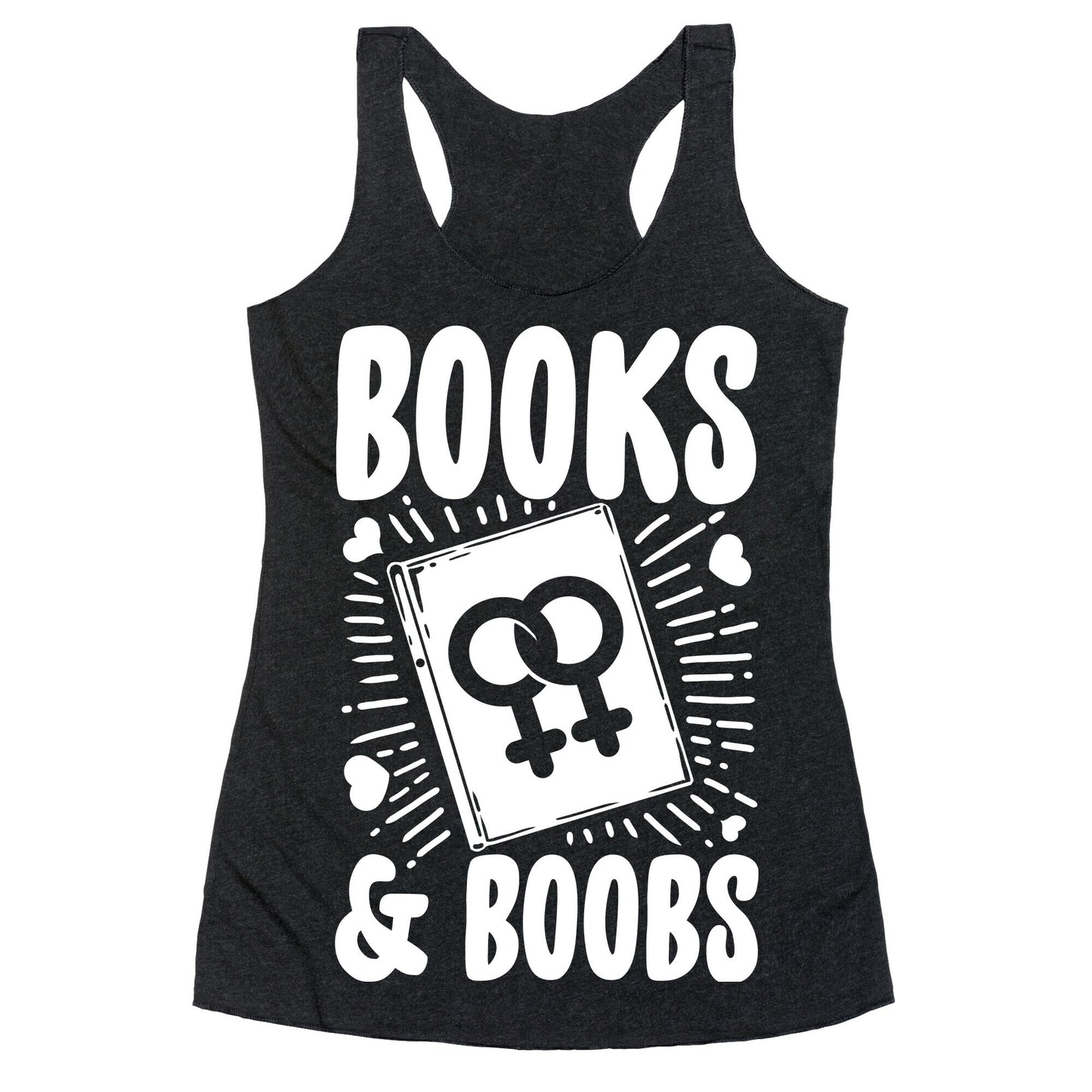 Books and Boobs Racerback Tank